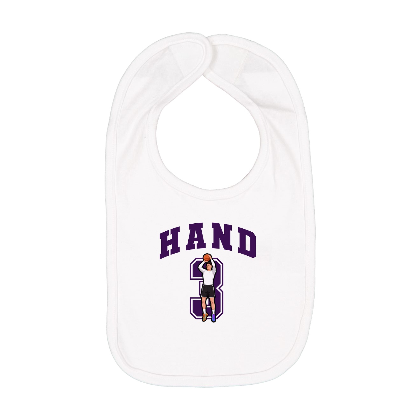 Infant Bib — Number in White