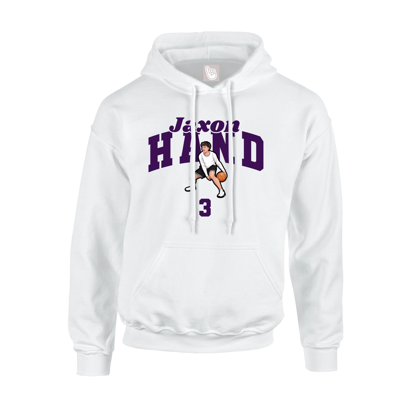 Youth Hoodie — Signature Arch in White