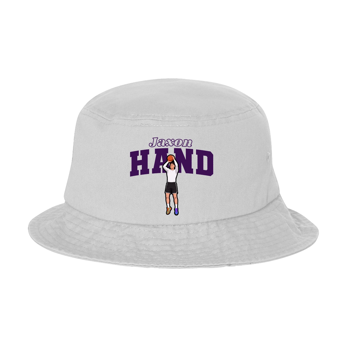 Bucket Cap — Name Arch in White