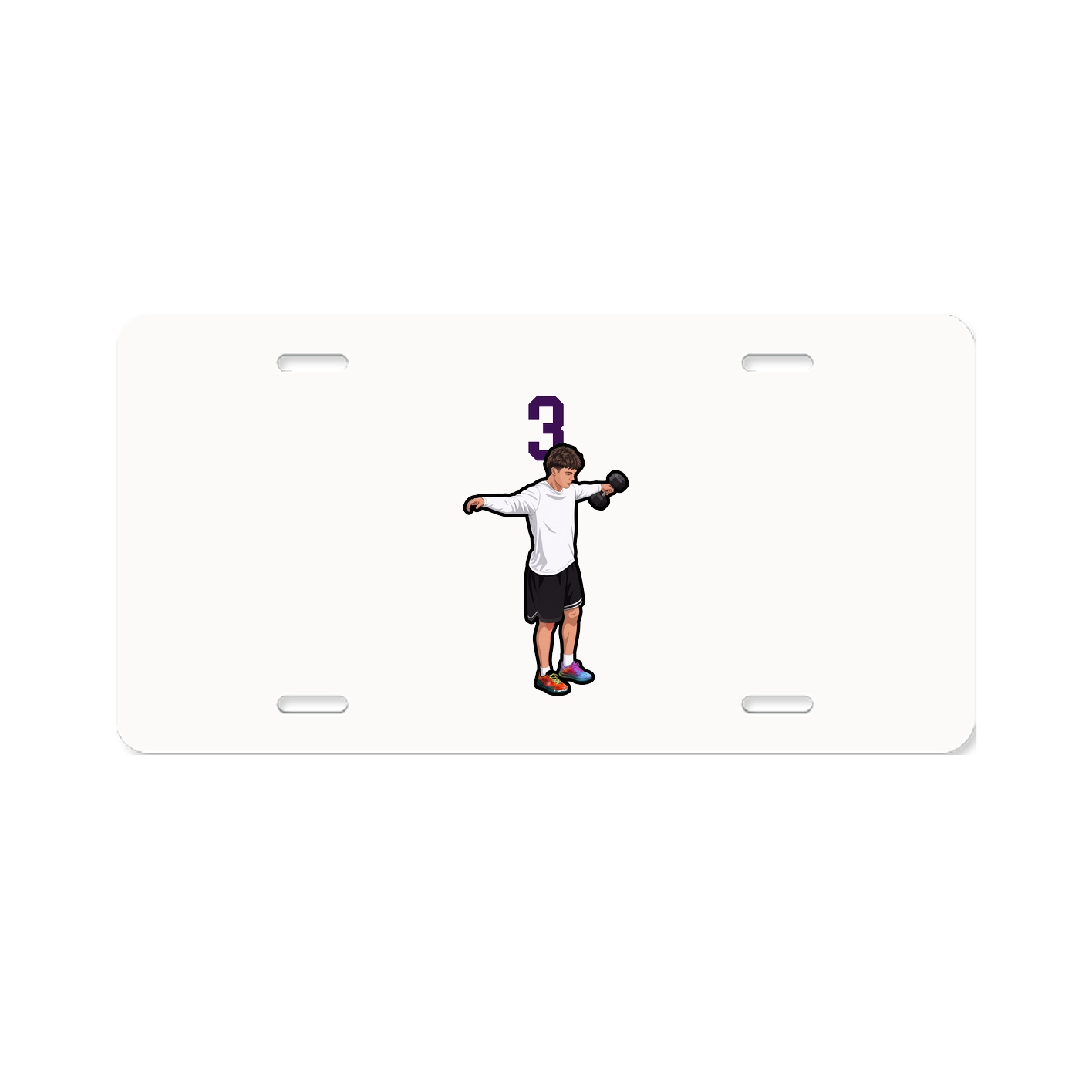 License Plate — Number Top in Classic