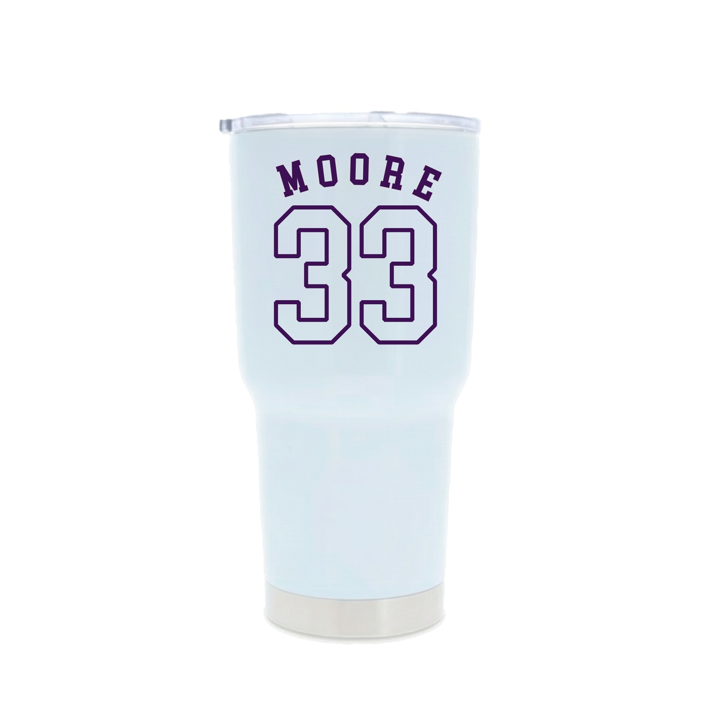 30oz Stainless Steel Tumbler — Shirsey Arch in White