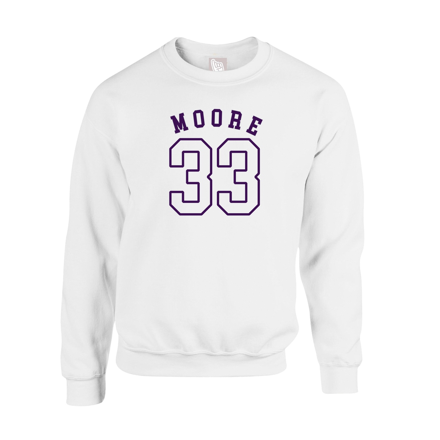 Fleece Crew — Shirsey Arch in White