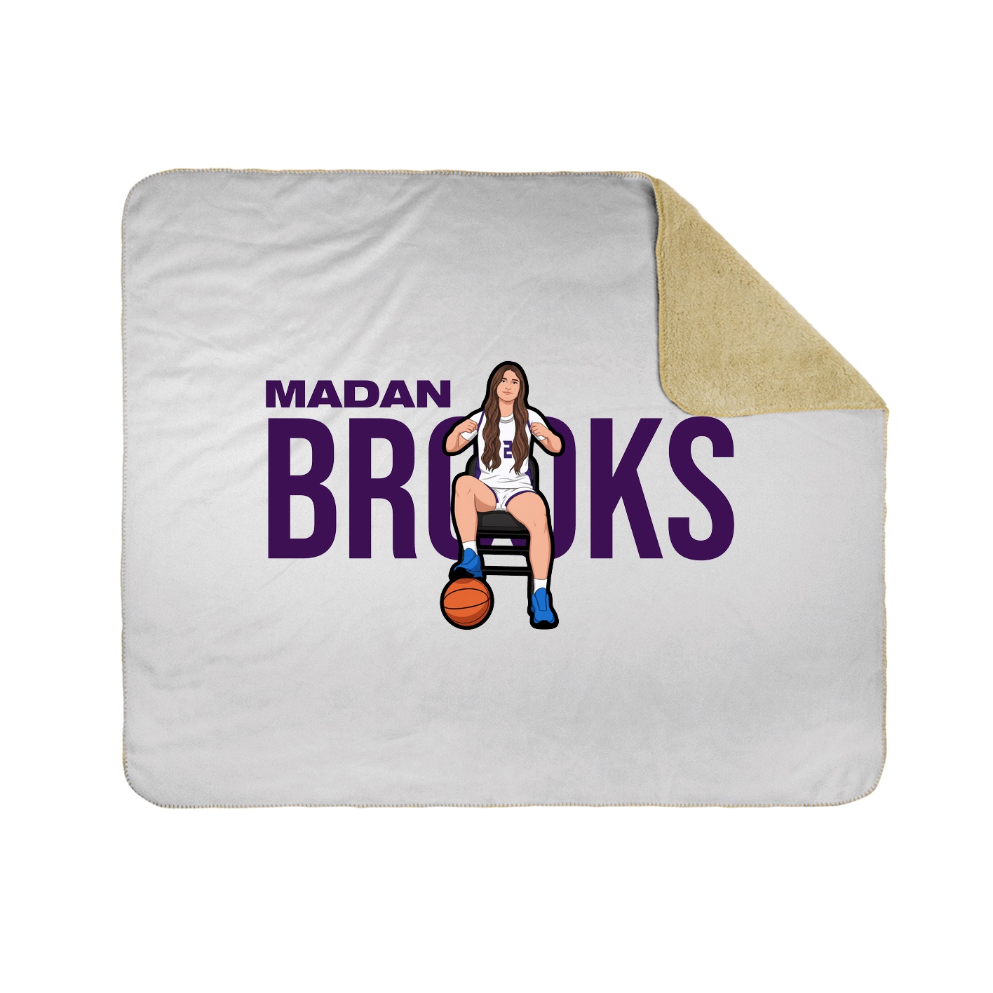 Throw Blanket — Player Name in White