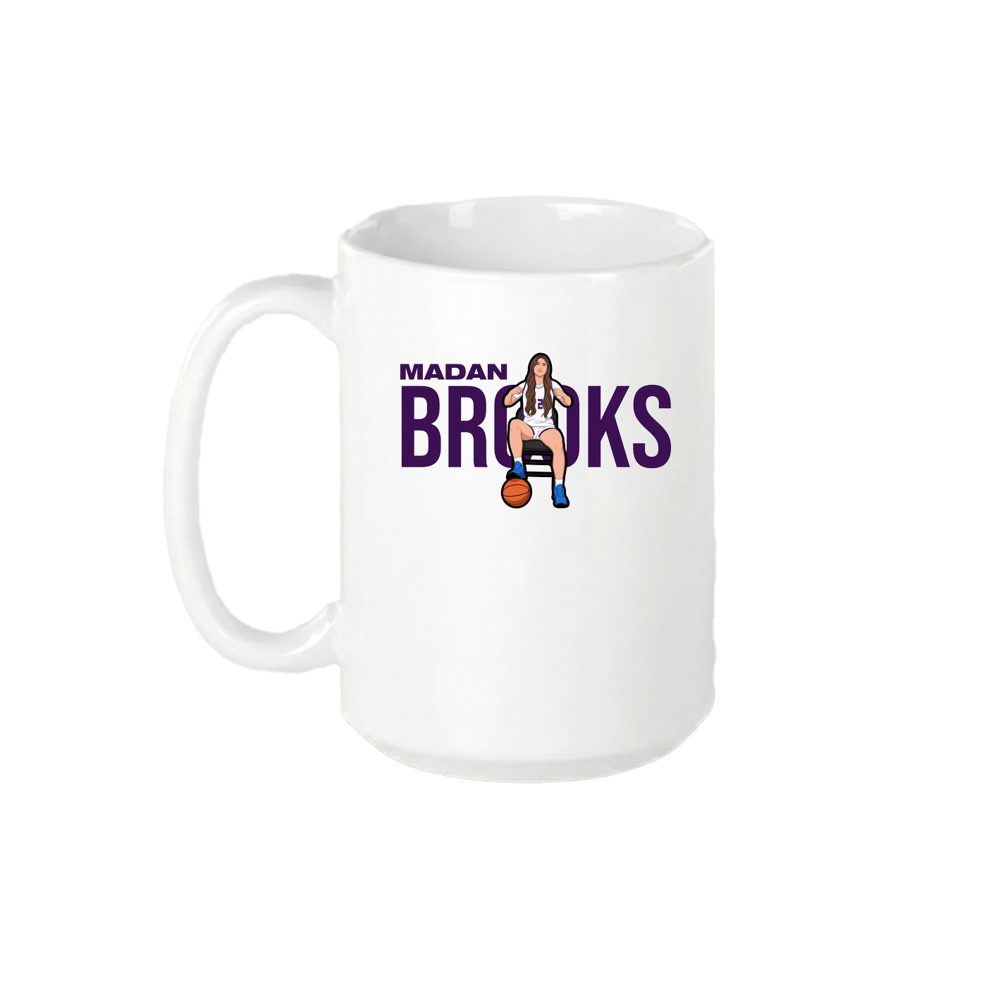 15oz Coffee Mug — Player Name in White