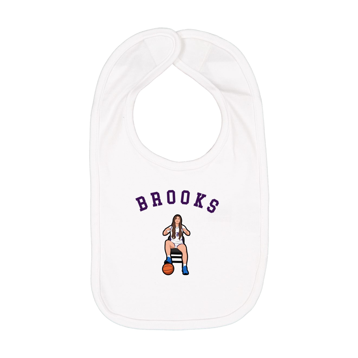 Infant Bib — Shirsey Arch in White