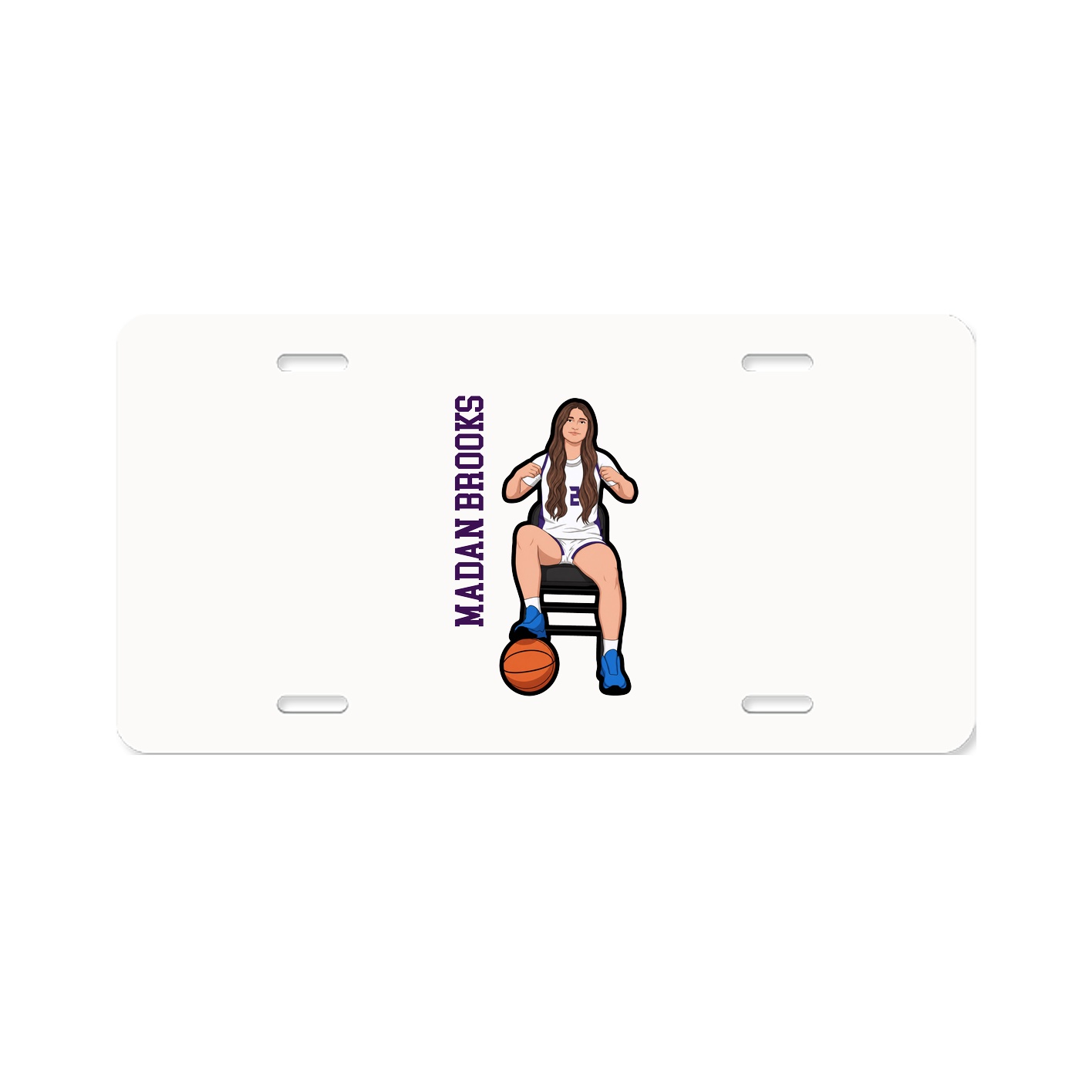 License Plate — Name Vertical in Classic