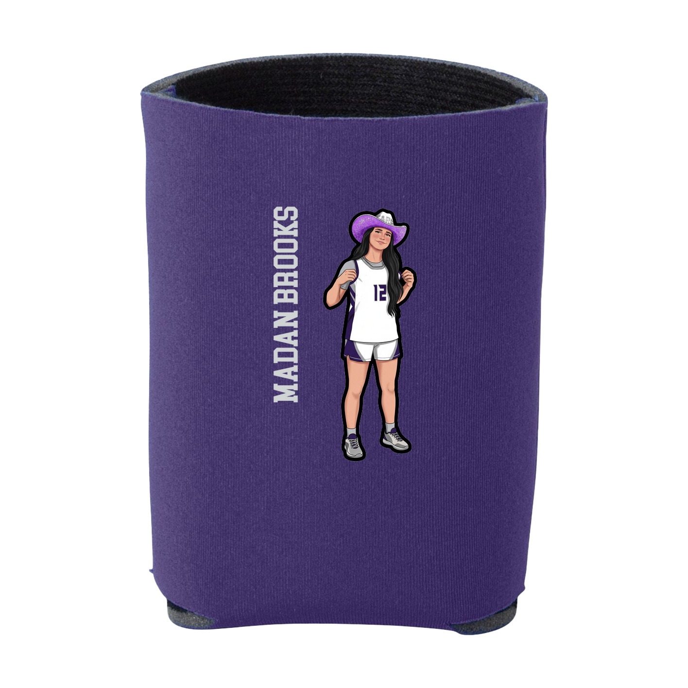 Can Holder — Name Vertical in Purple
