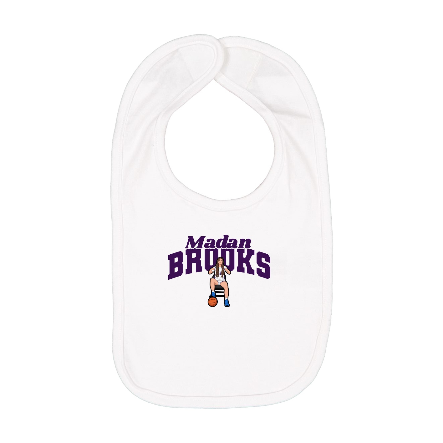 Infant Bib — Signature Arch in White