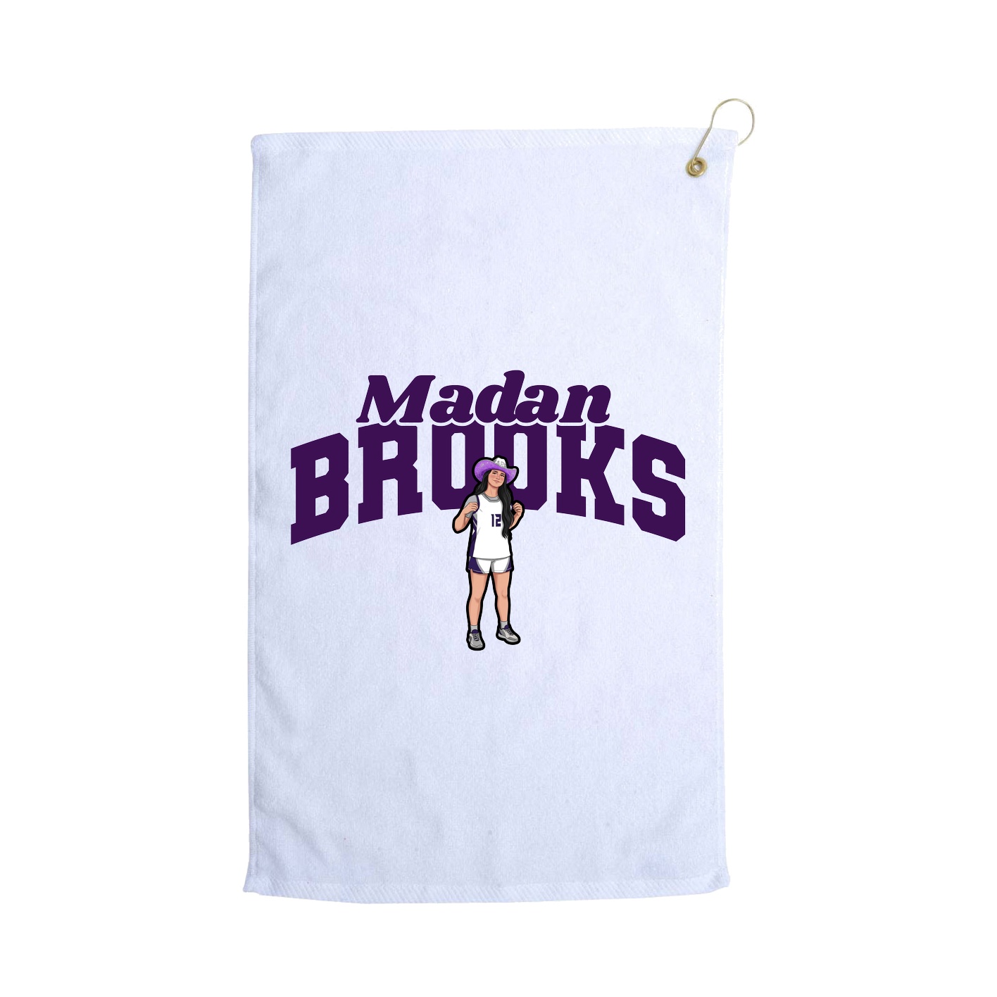 Golf Towel — Signature Arch in White