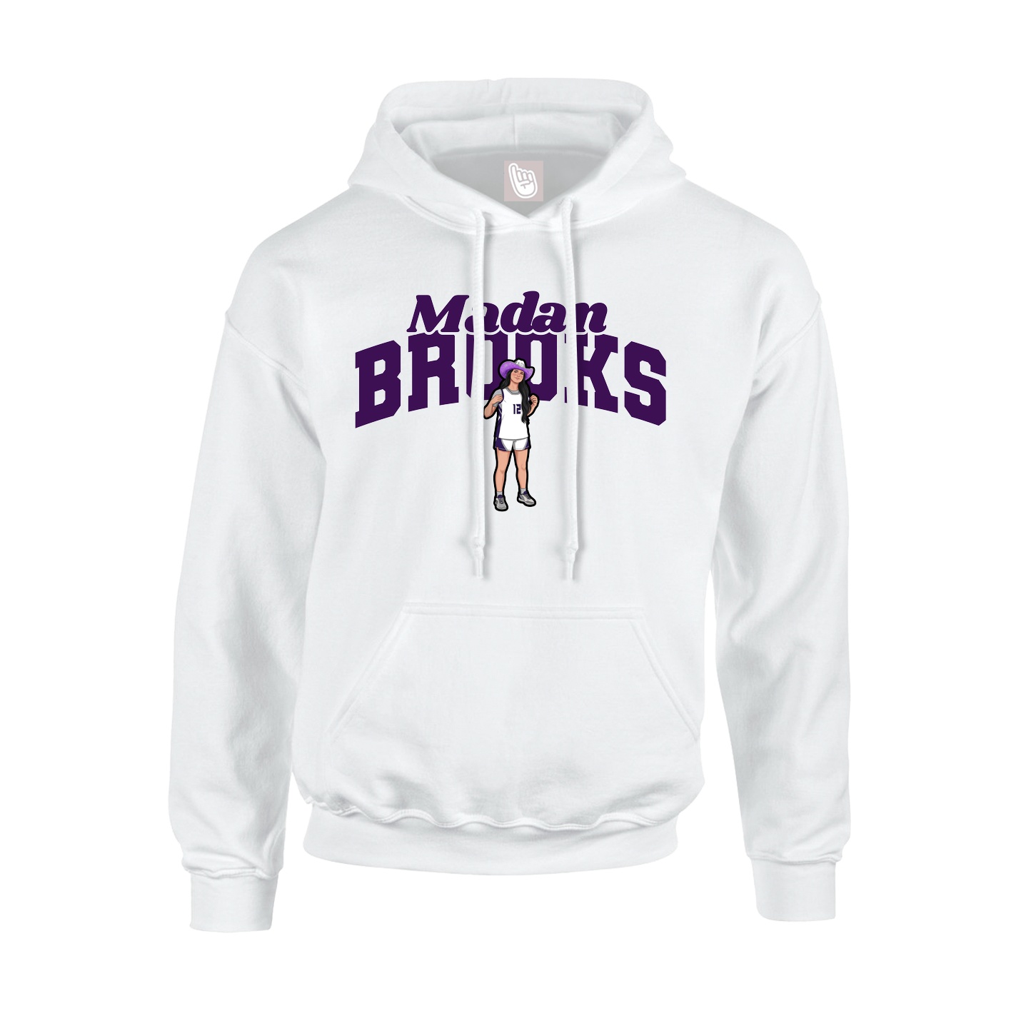 Hoodie — Signature Arch in White