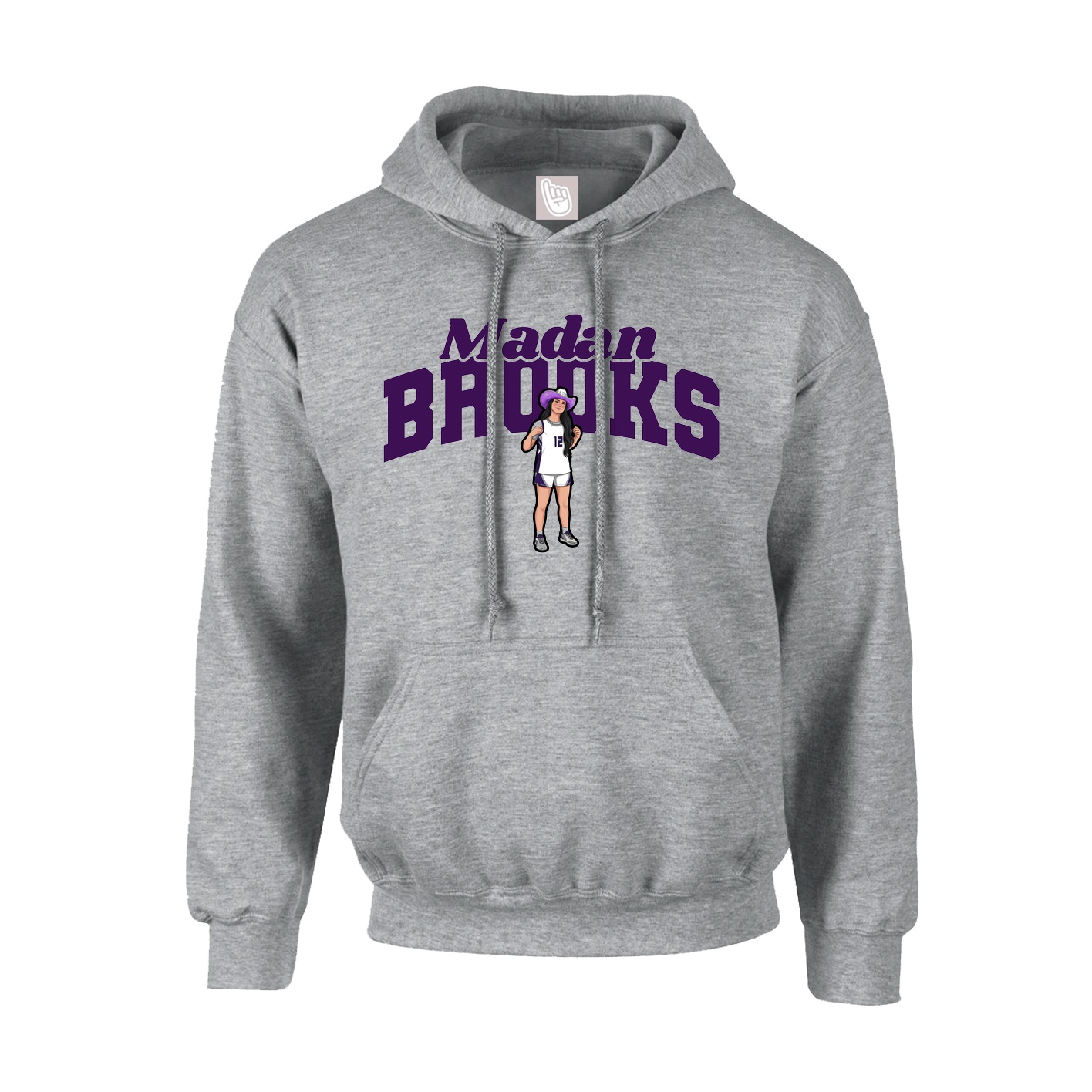 Youth Hoodie — Signature Arch in Grey
