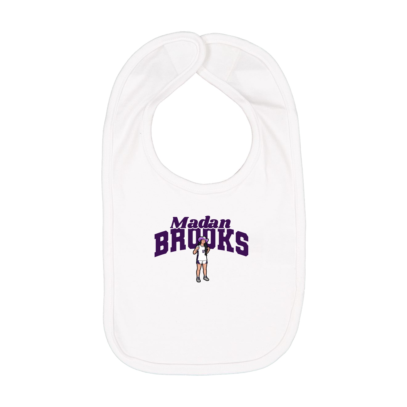 Infant Bib — Signature Arch in White
