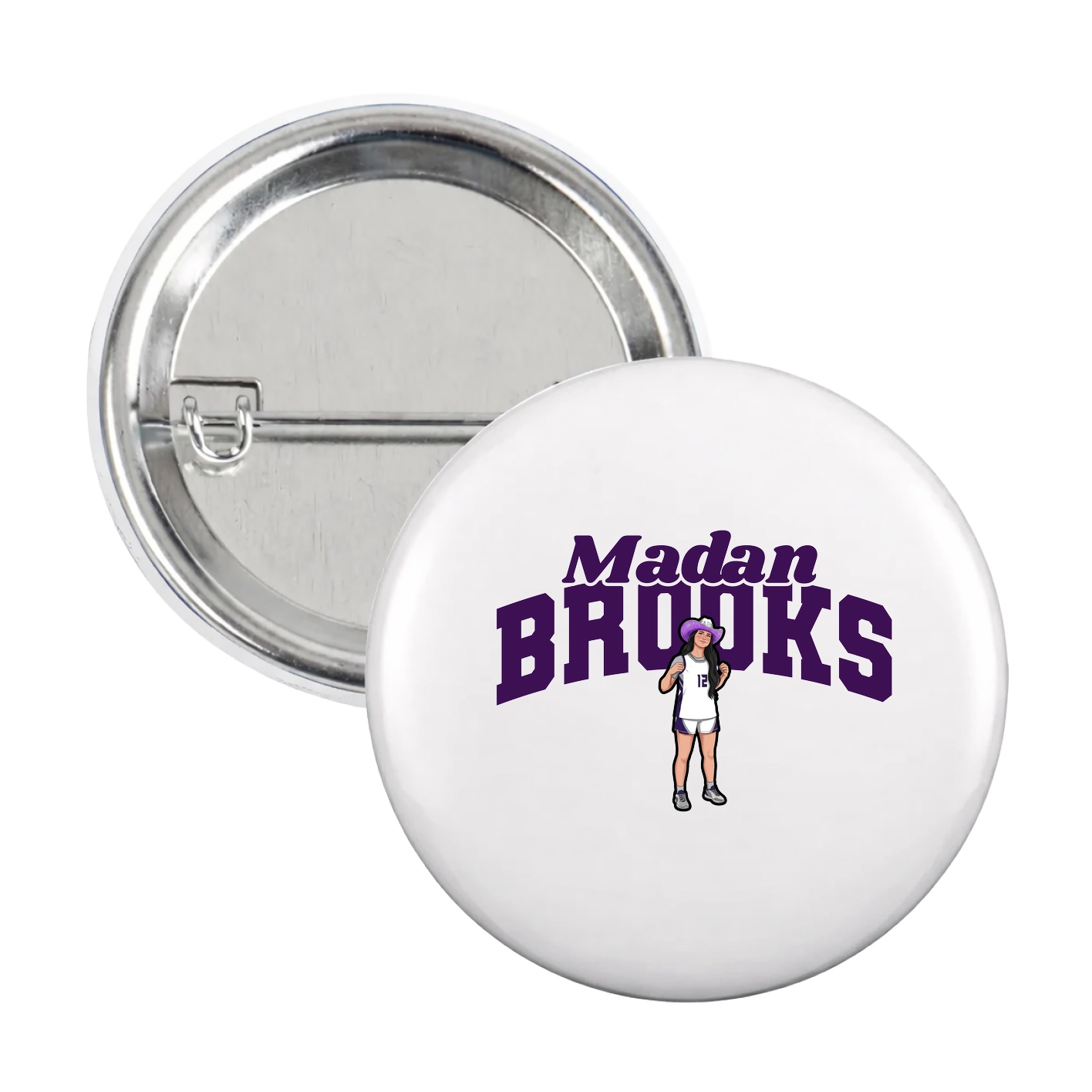 Game Day Button — Signature Arch in White
