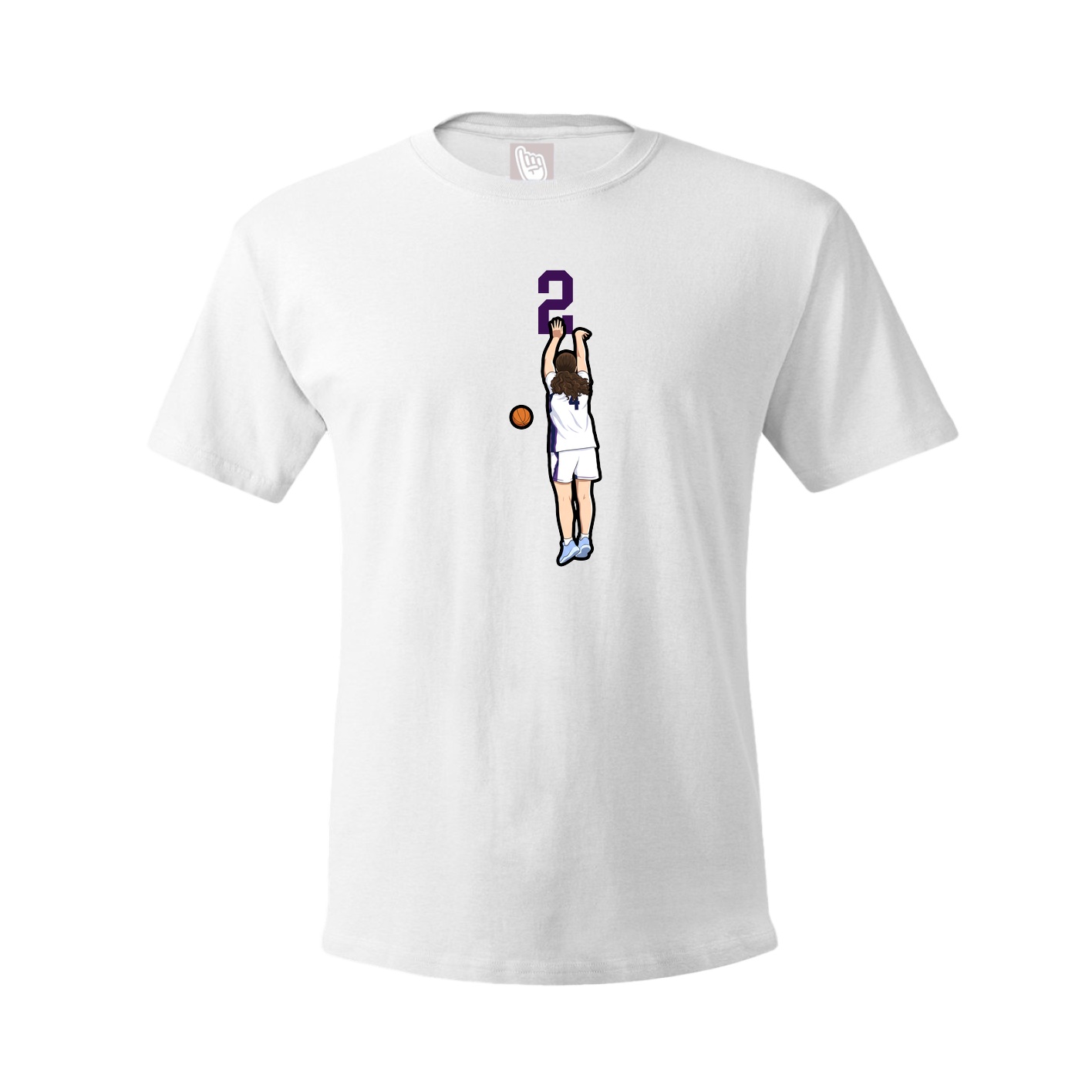 Youth Tee — Number Top in White