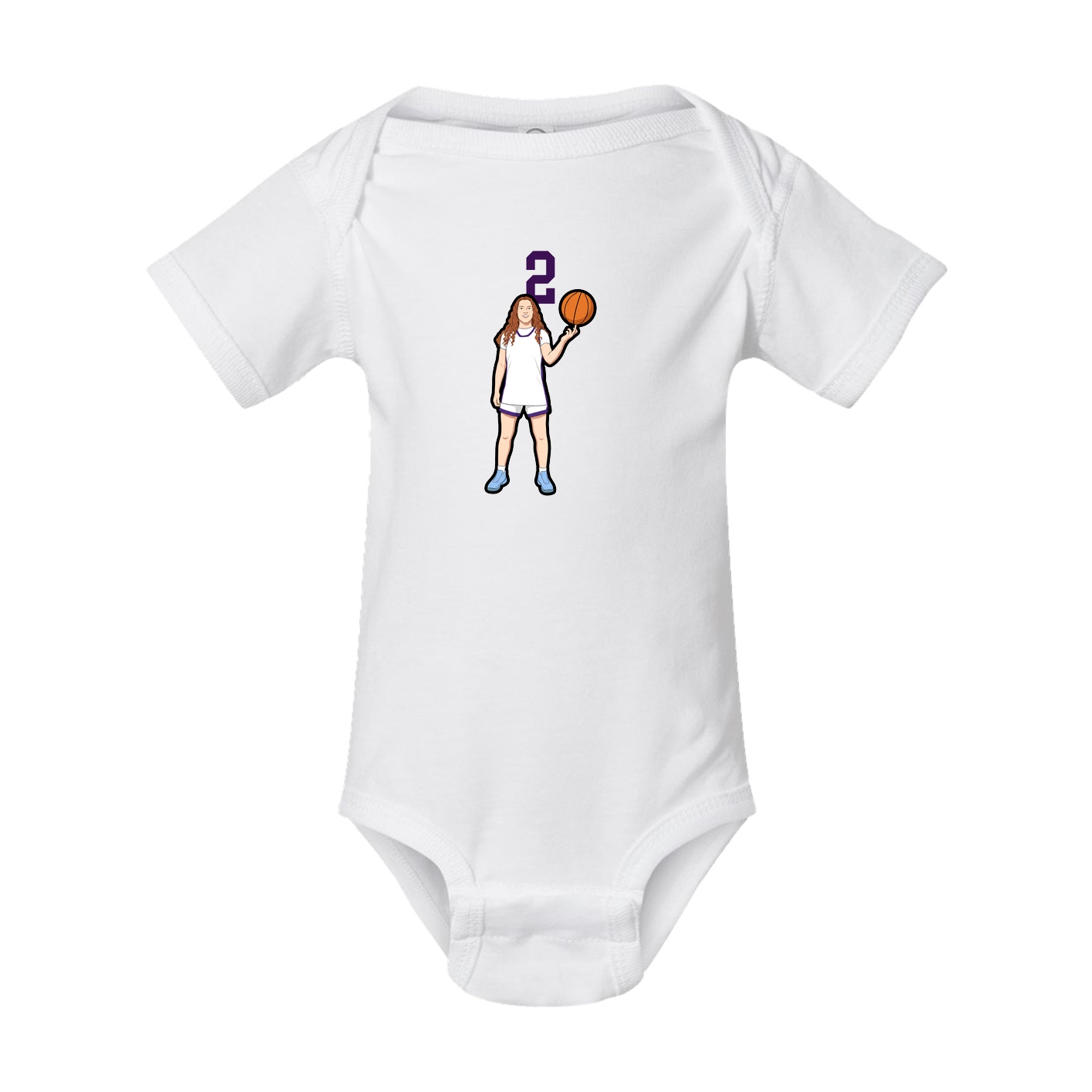 Baby Onesie — Number Top in White