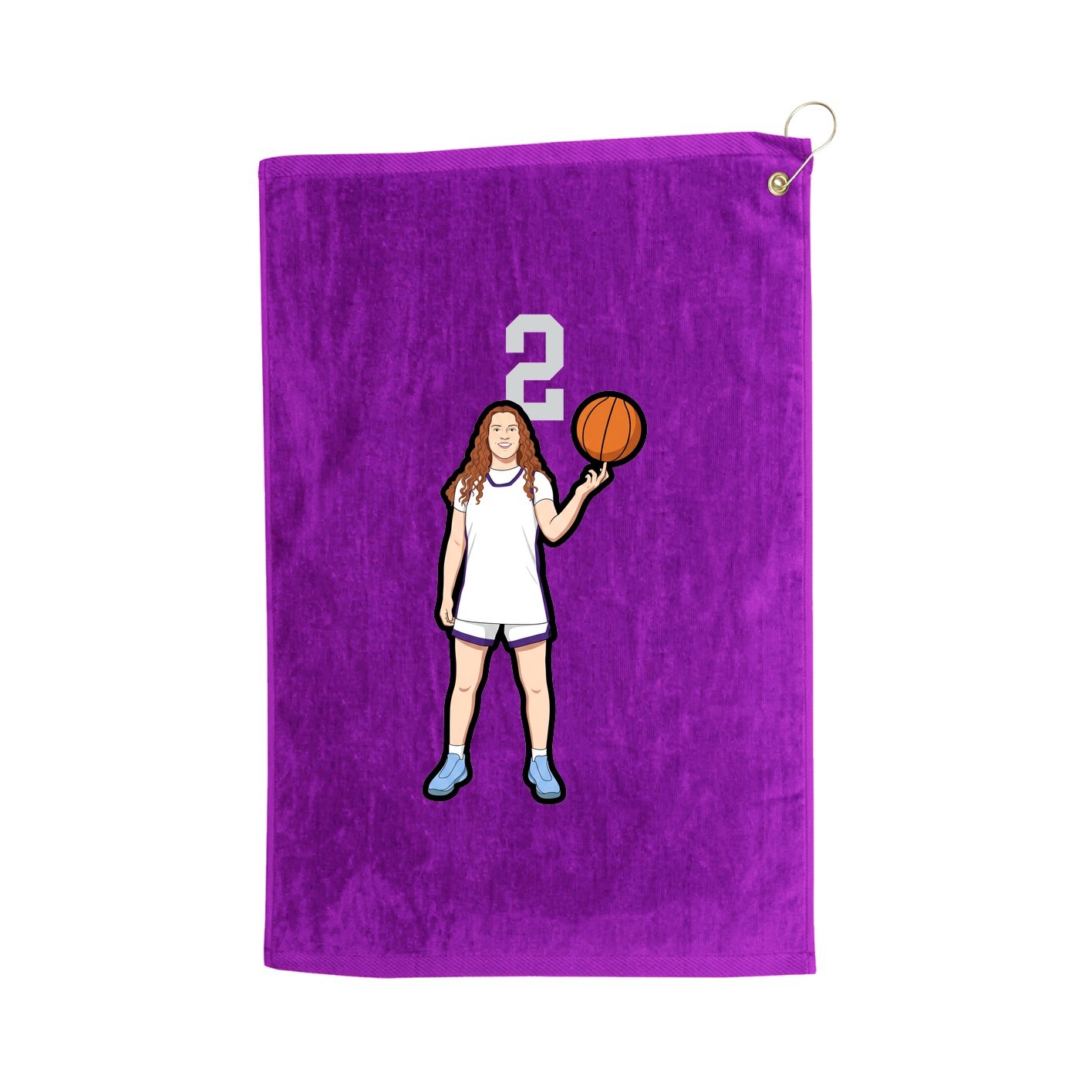 Golf Towel — Number Top in Purple