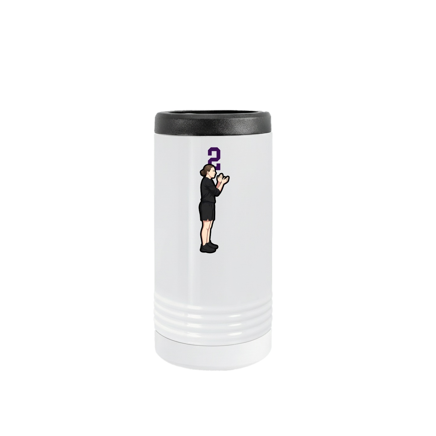Slim Beverage Holder — Number Top in White
