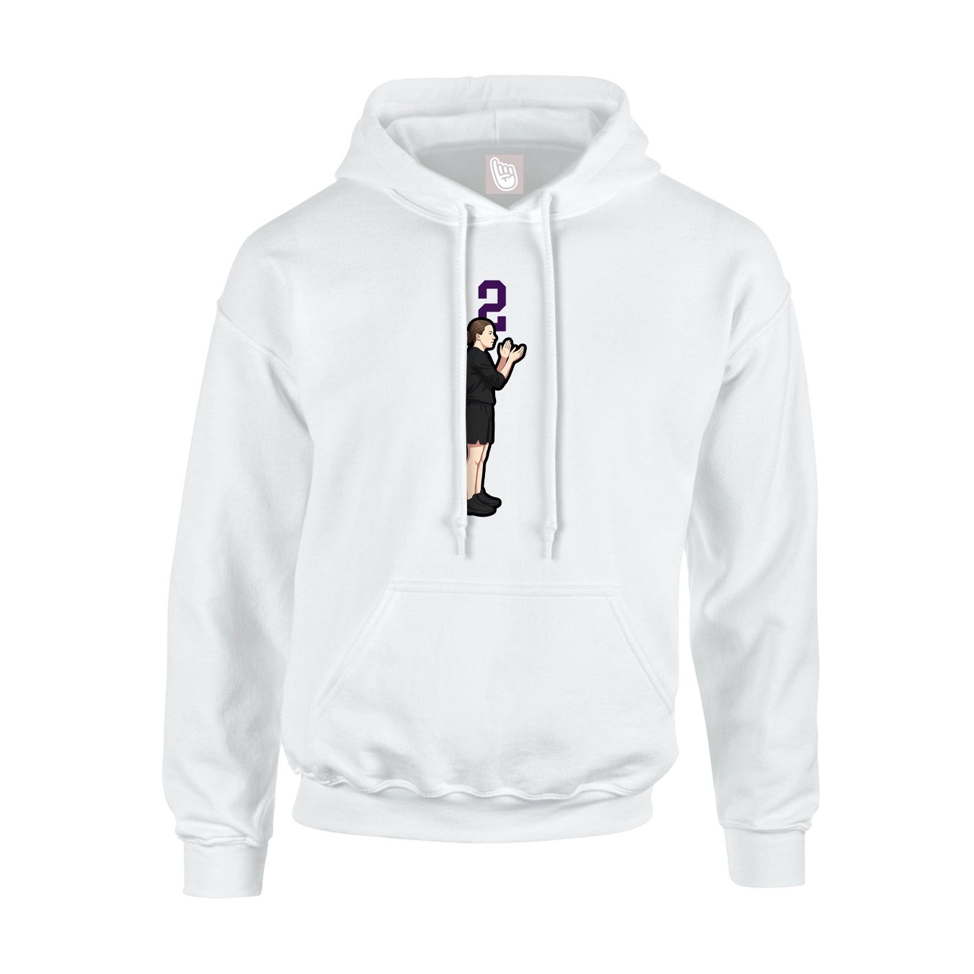 Hoodie — Number Top in White
