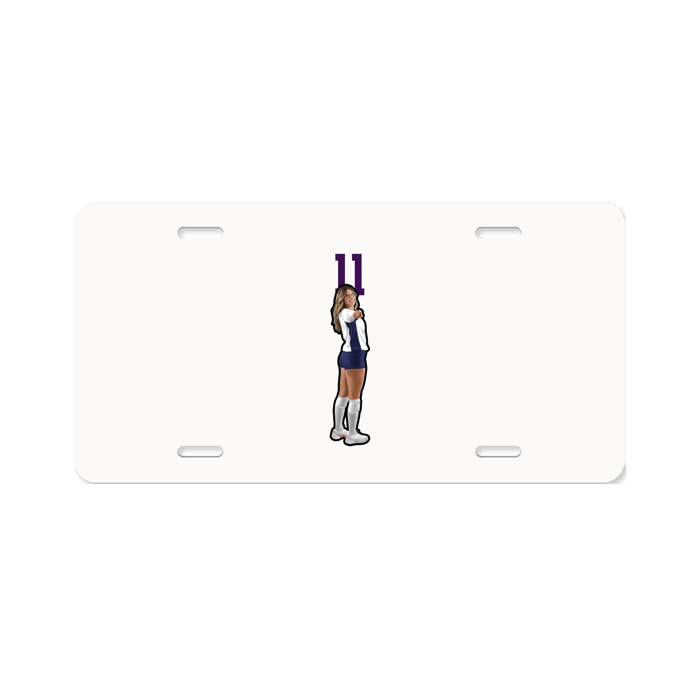 License Plate — Number Top in Classic