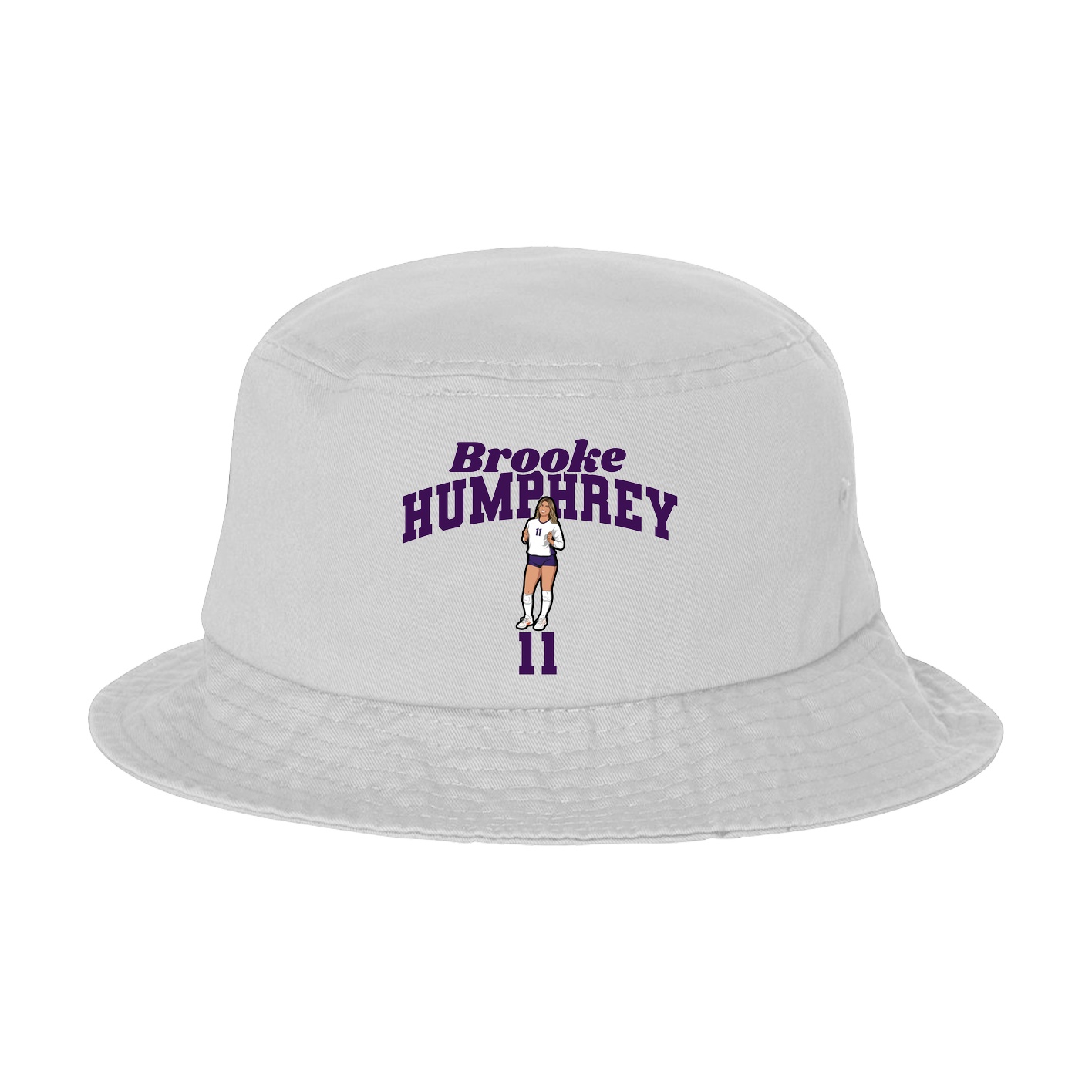Bucket Cap — Signature Arch in White