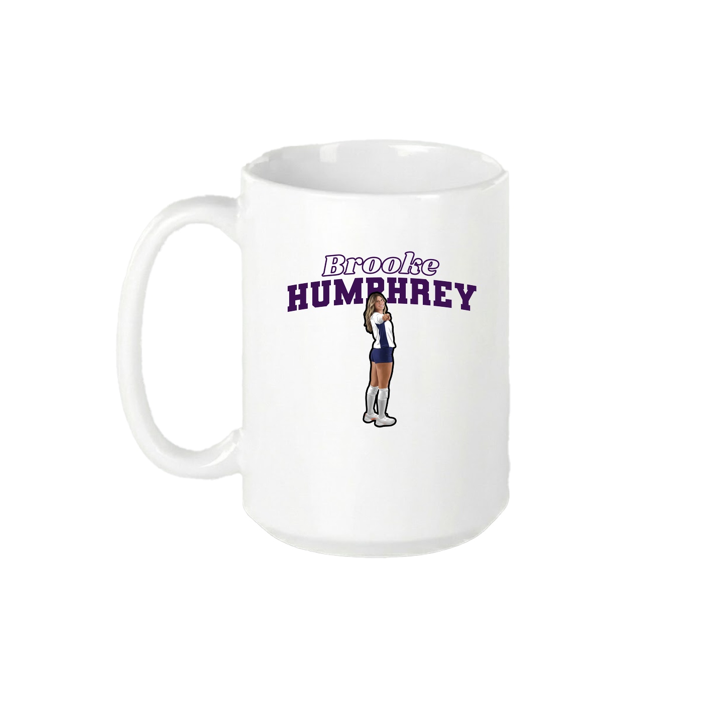 15oz Coffee Mug — Name Arch in White