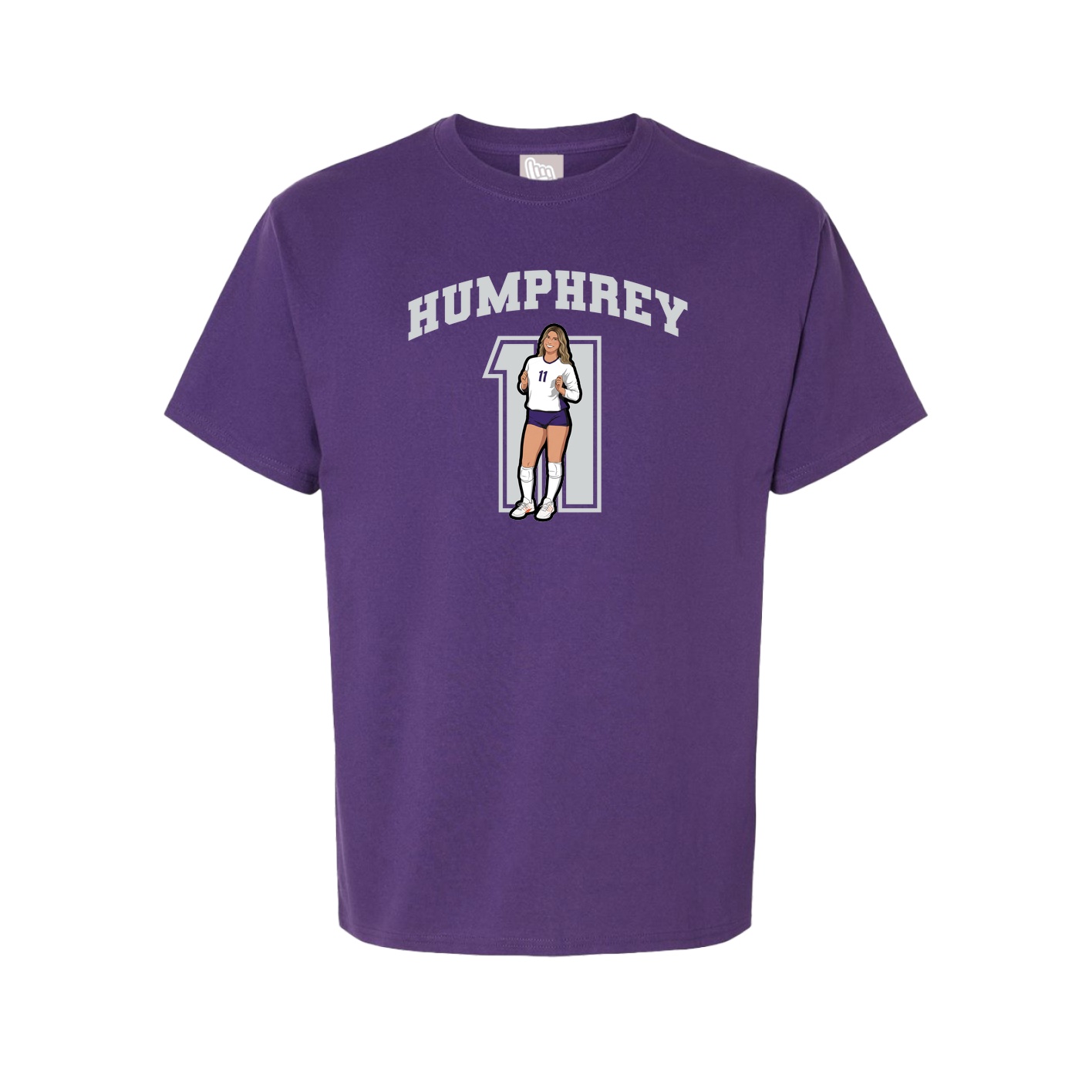 Youth Tee — Number in Purple