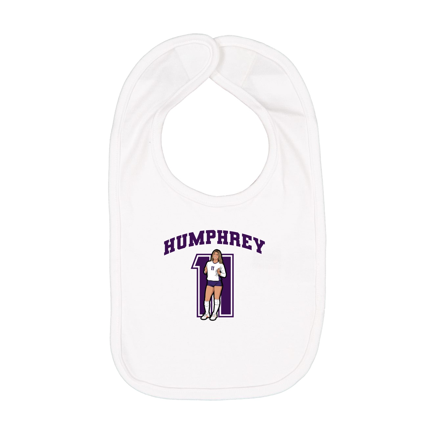 Infant Bib — Number in White