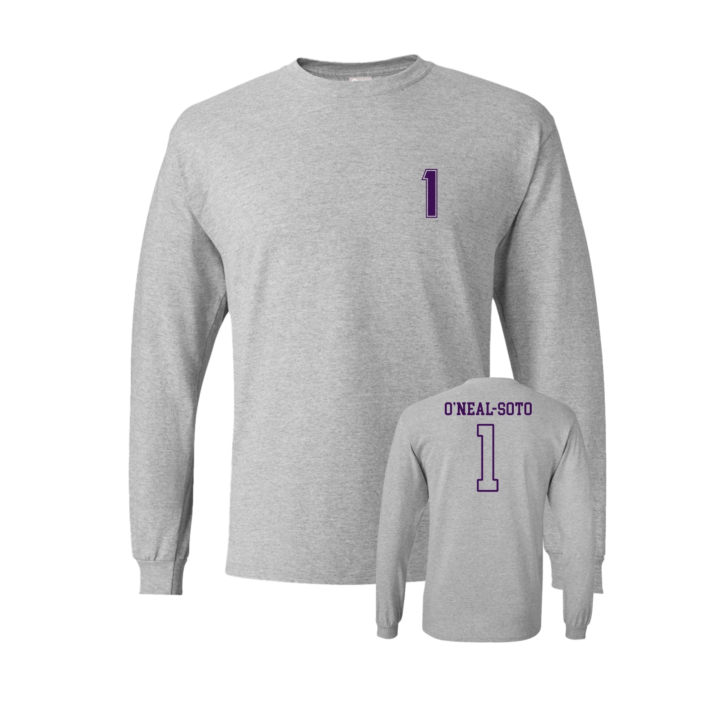 Long Sleeve Tee — Chest Back in Grey