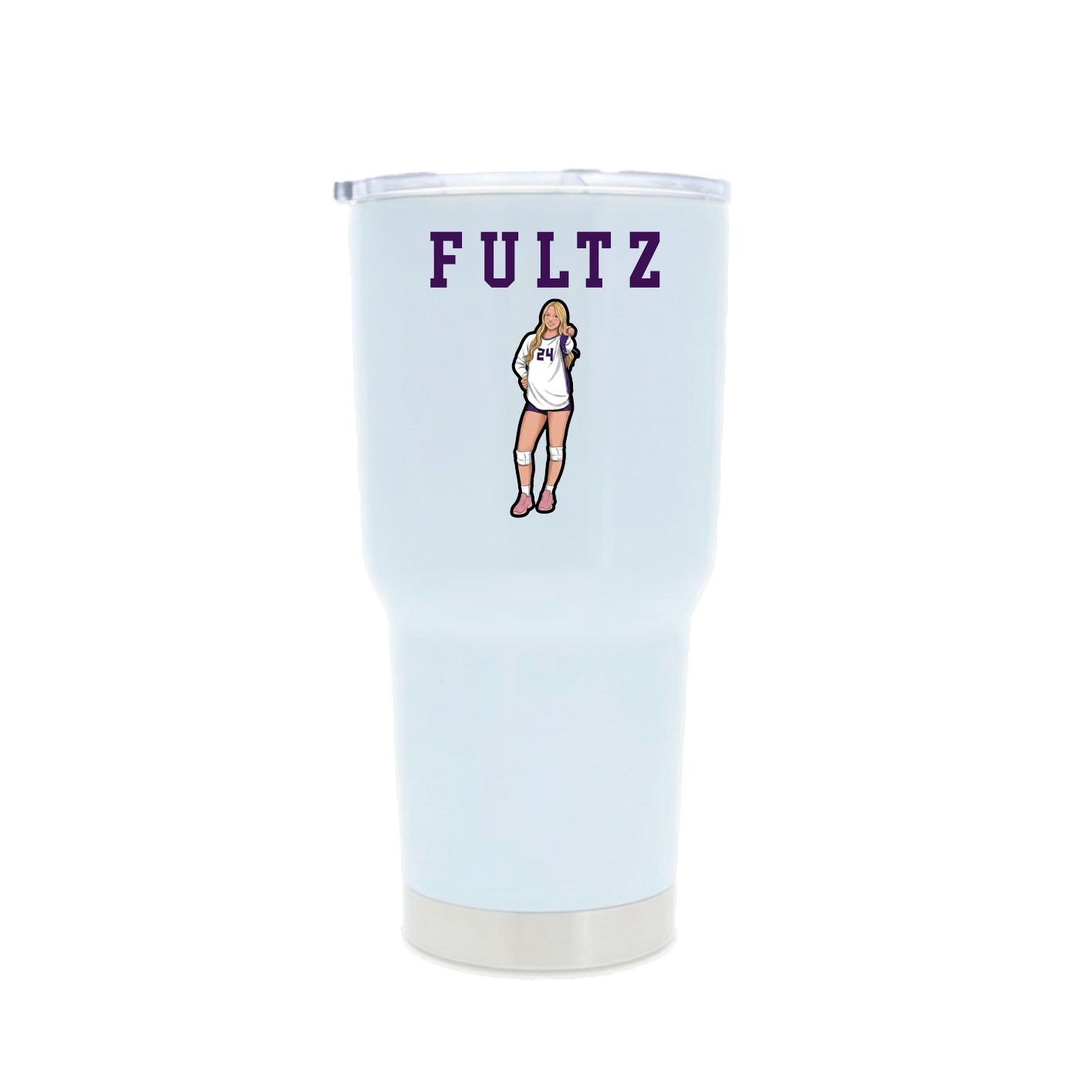 30oz Stainless Steel Tumbler — Shirsey in White