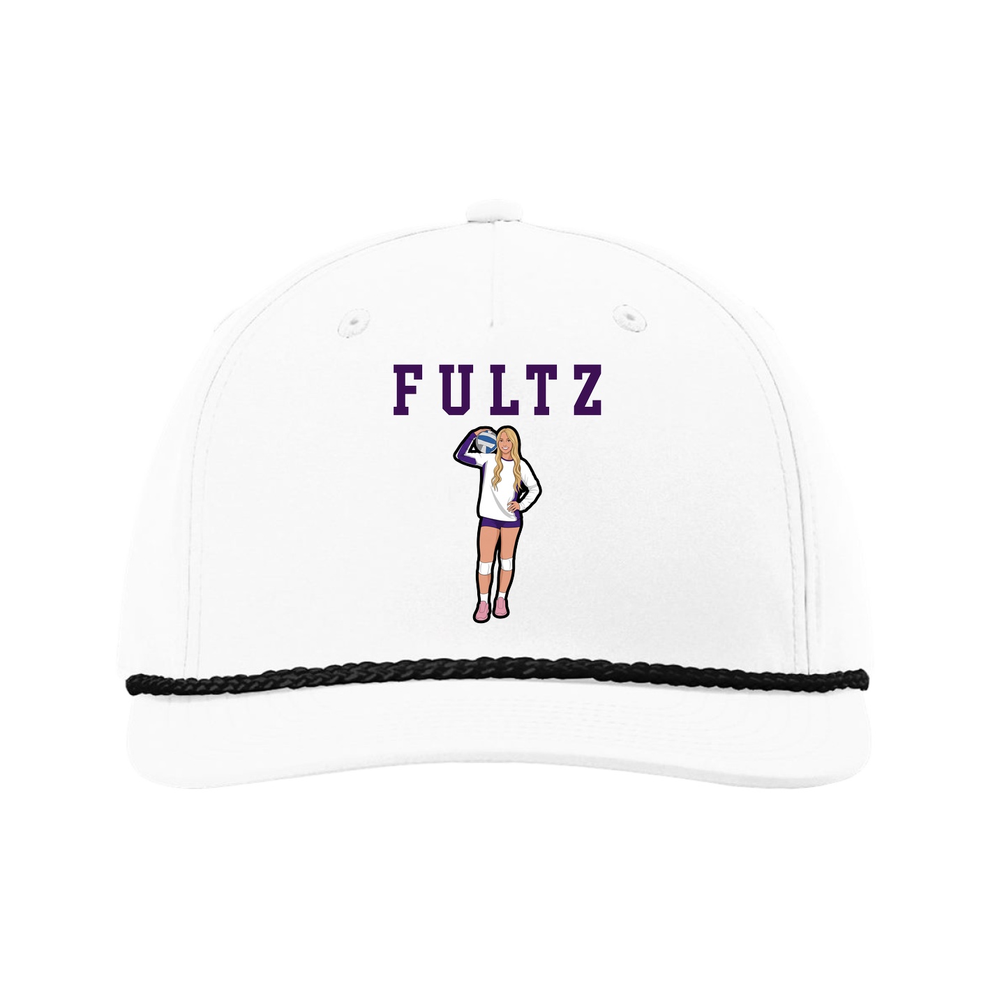 Five-Panel Classic Rope Cap — Shirsey in White