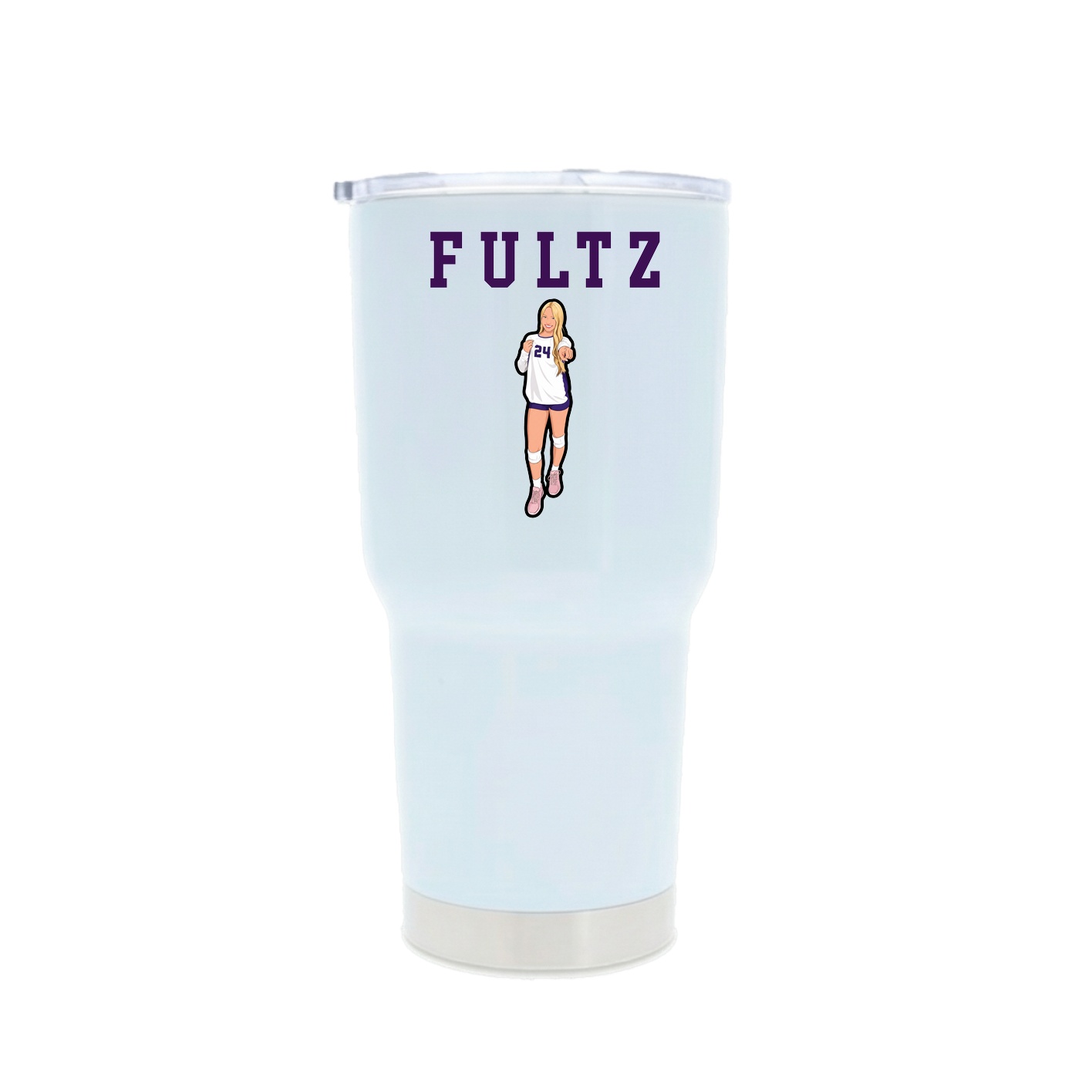 30oz Stainless Steel Tumbler — Shirsey in White