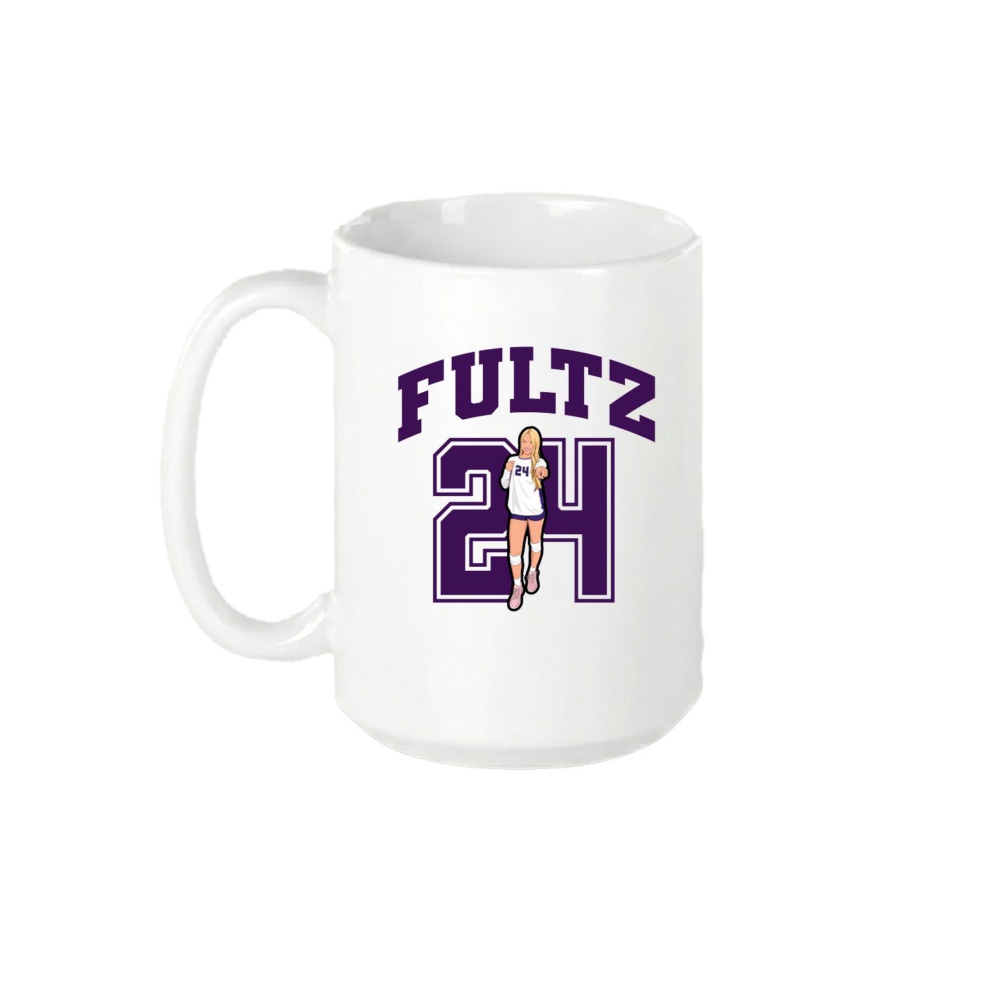 15oz Coffee Mug — Number in White