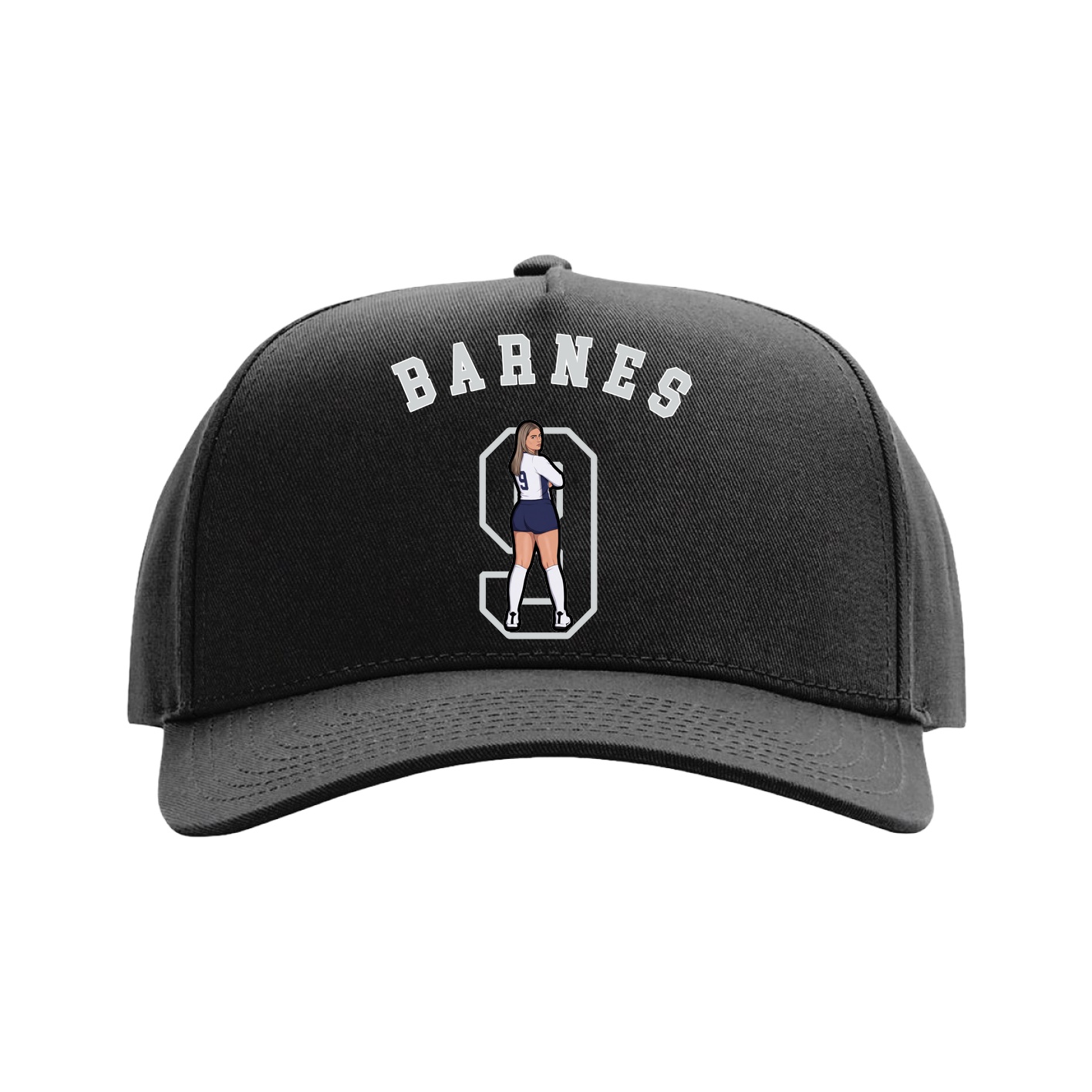 Full Fabric Five-Panel Champ Cap — Shirsey Arch in Black
