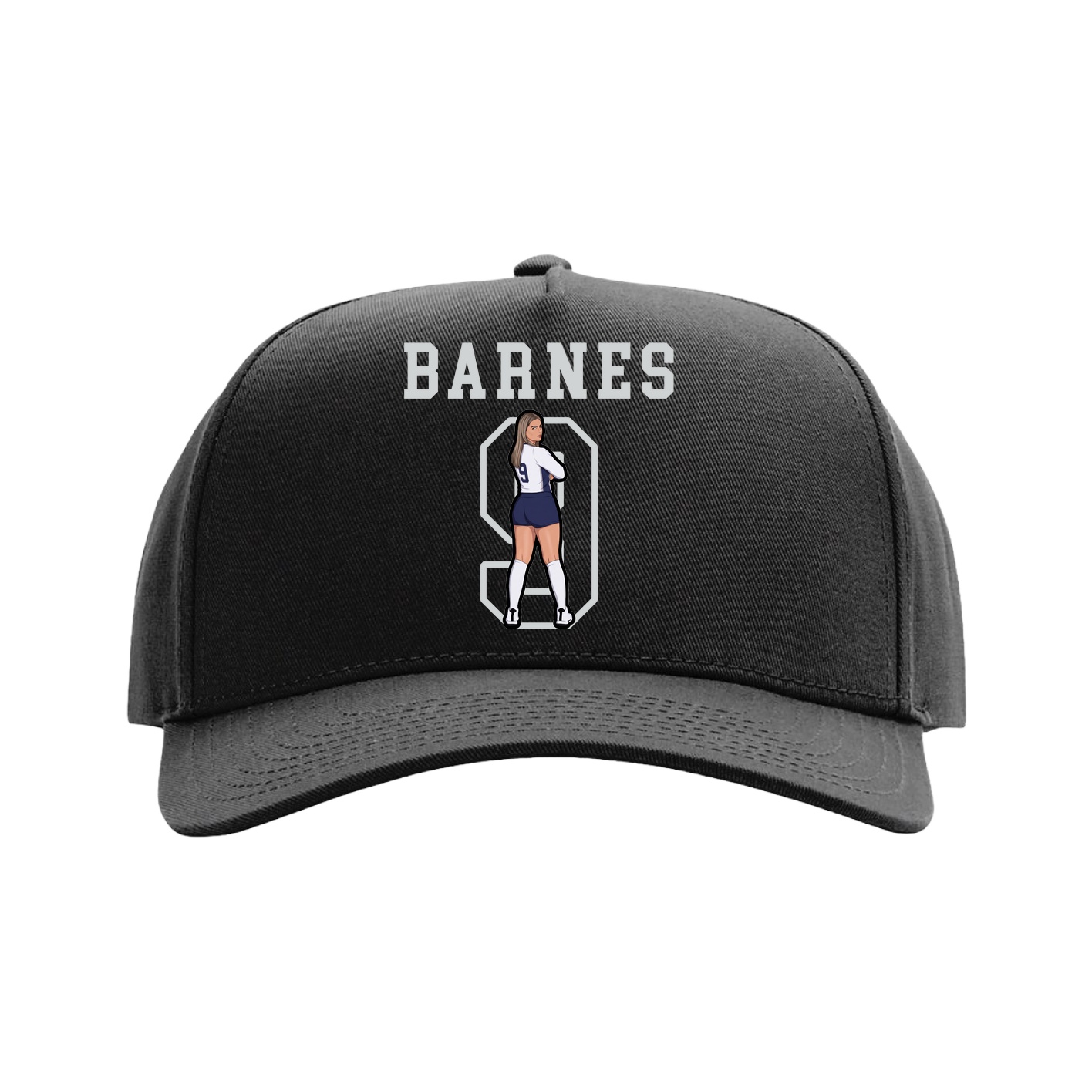Full Fabric Five-Panel Champ Cap — Shirsey in Black