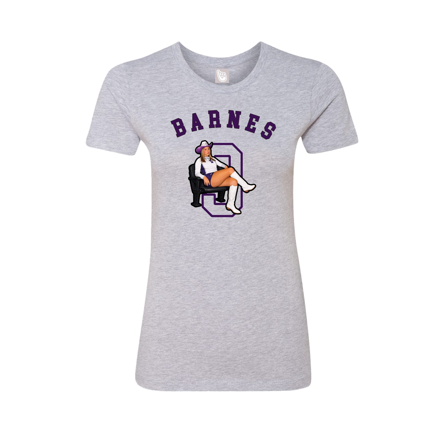 Fitted Women's Tee — Shirsey Arch in Grey
