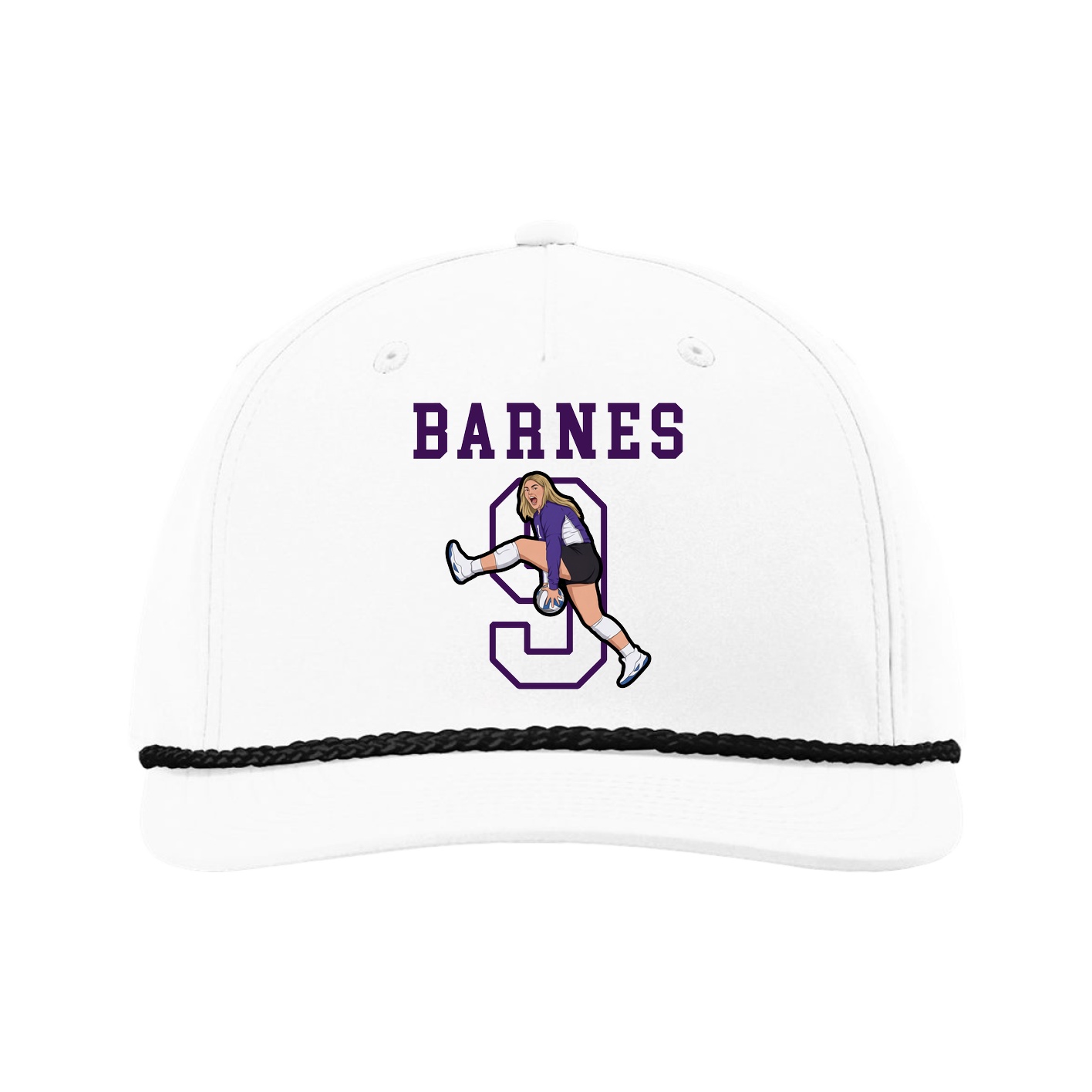 Five-Panel Classic Rope Cap — Shirsey in White