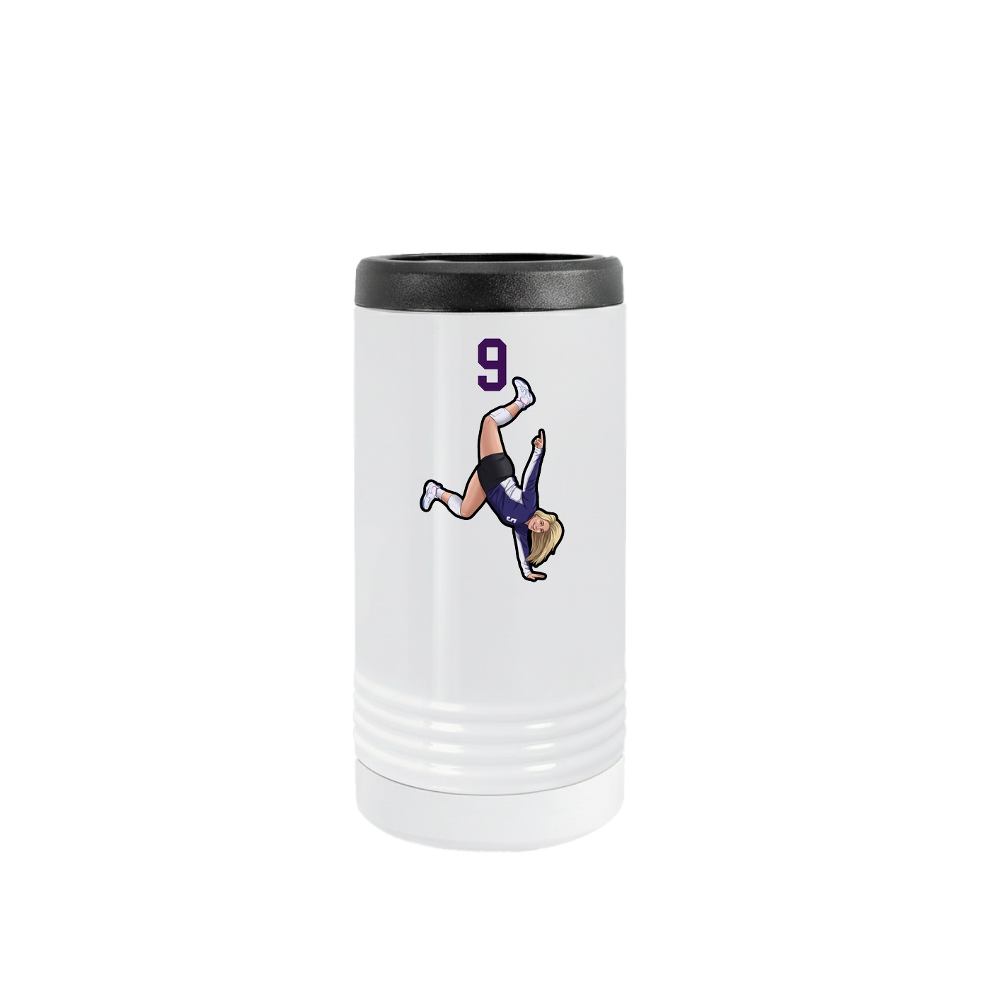 Slim Beverage Holder — Number Top in White