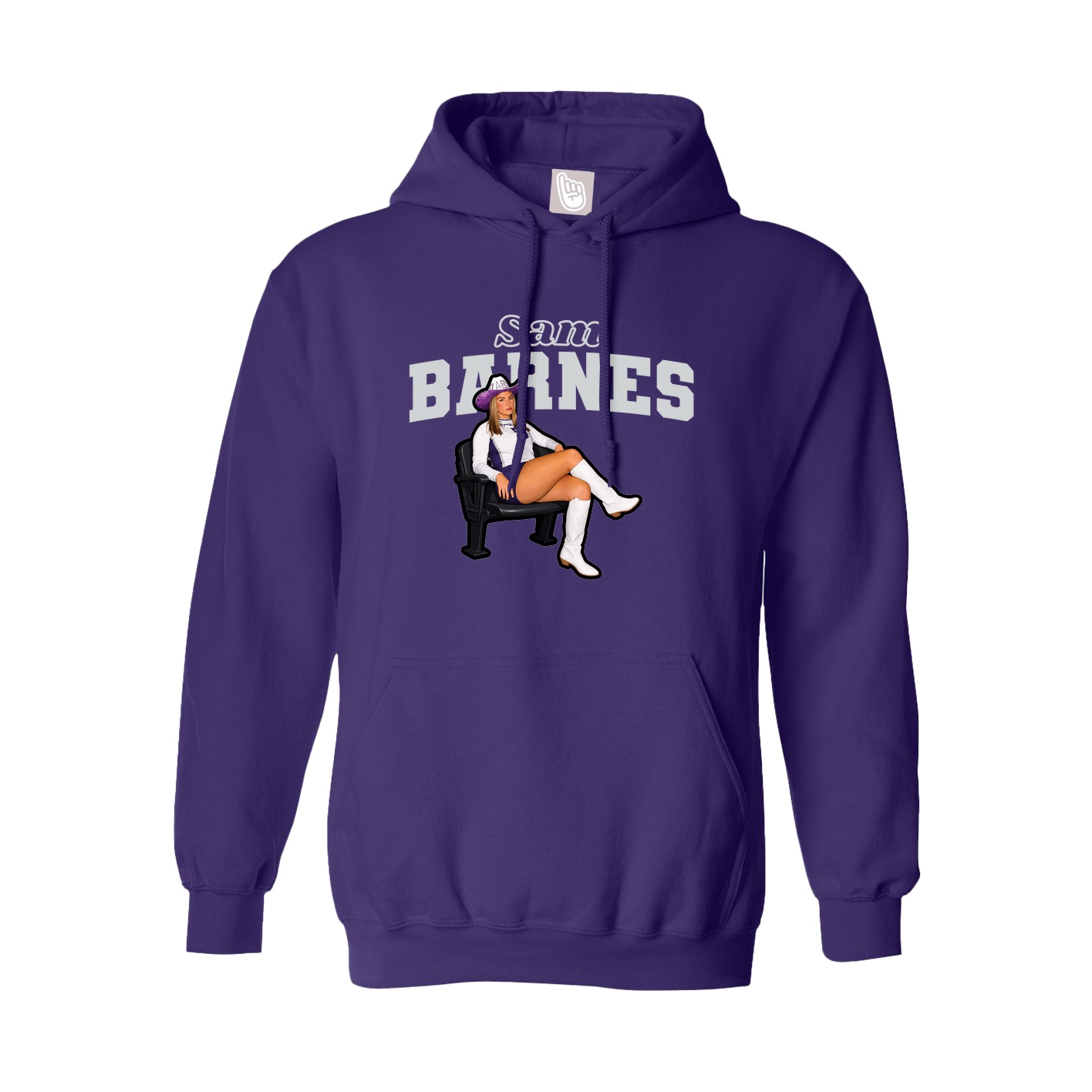 Hoodie — Name Arch in Purple