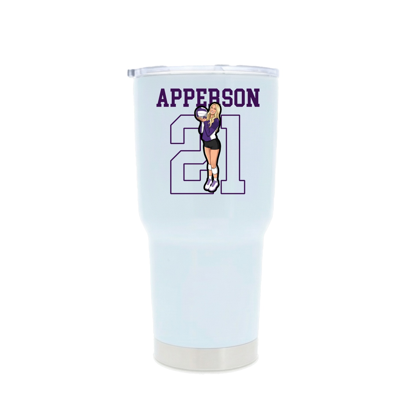 30oz Stainless Steel Tumbler — Shirsey in White
