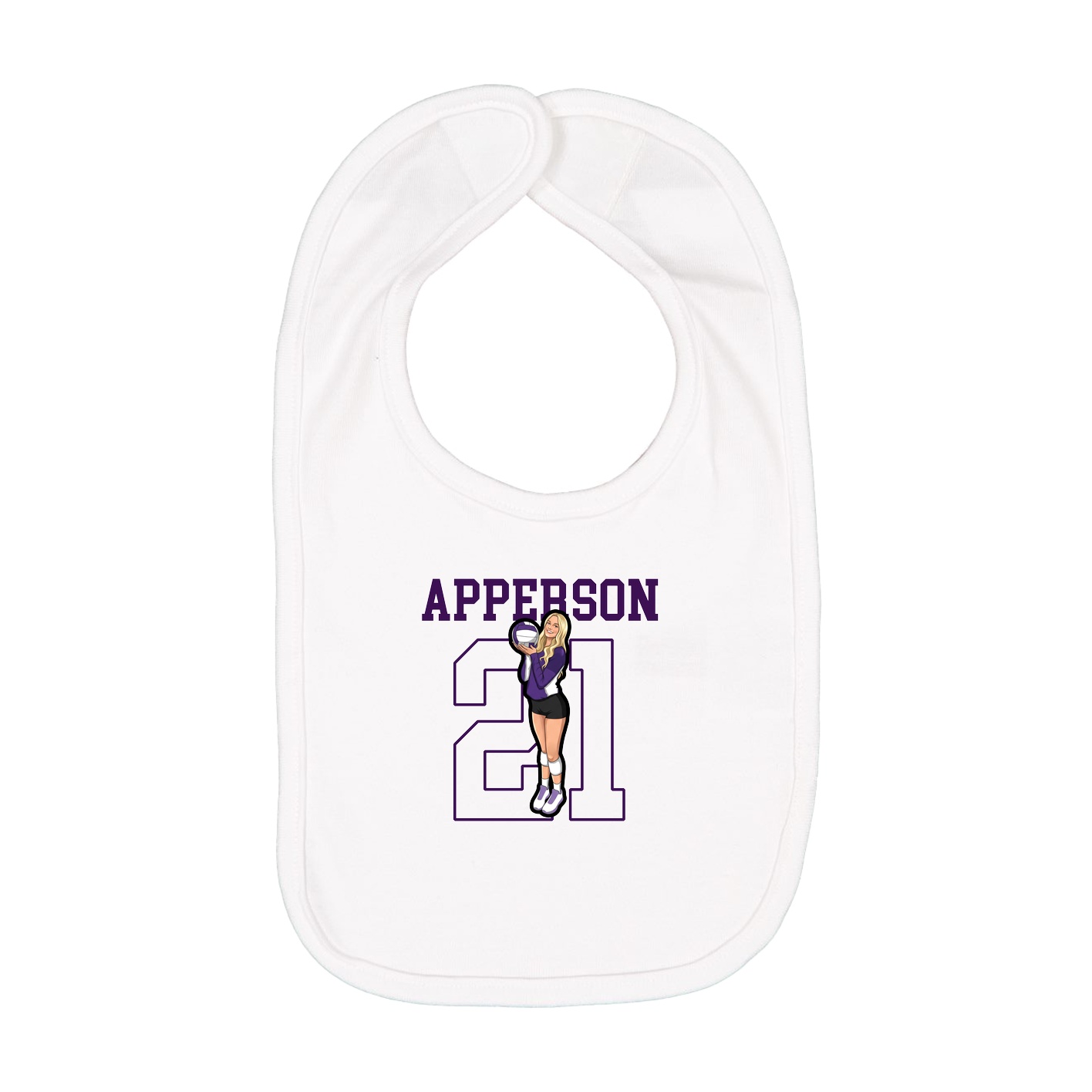 Infant Bib — Shirsey in White