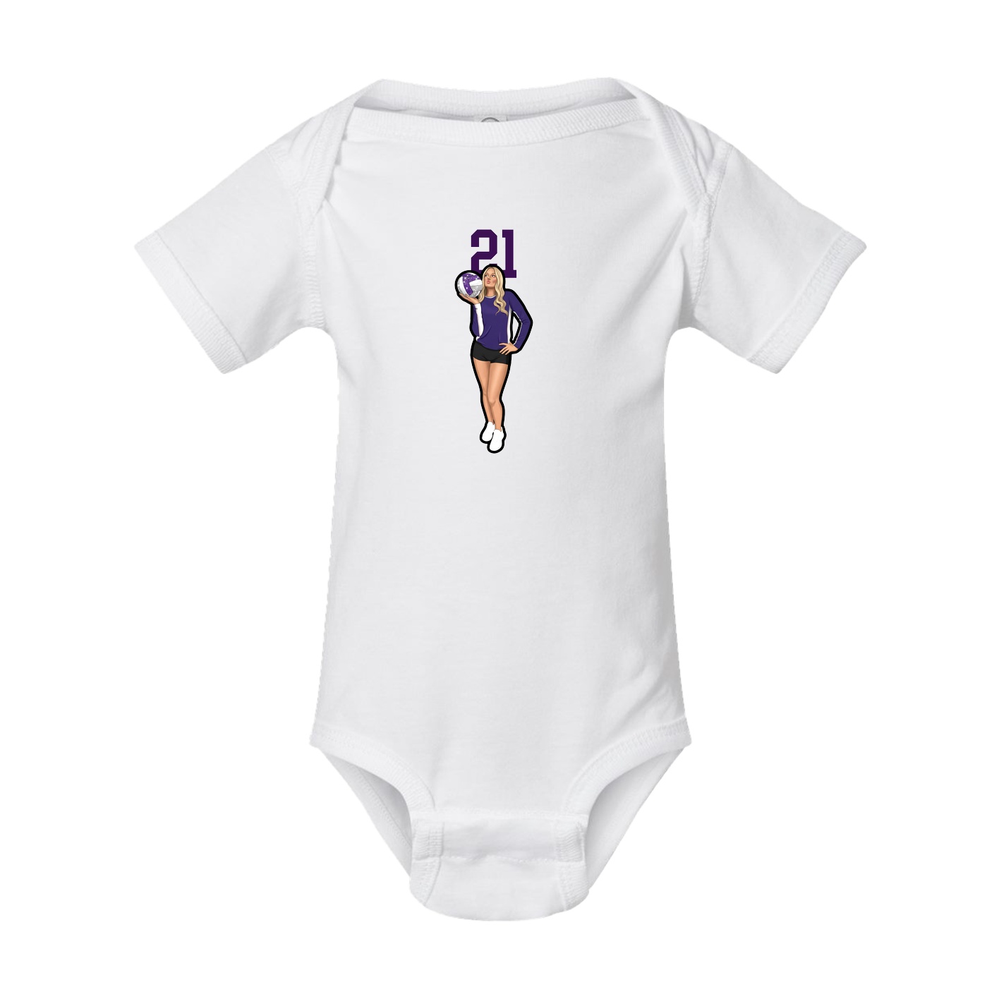 Baby Onesie — Number Top in White