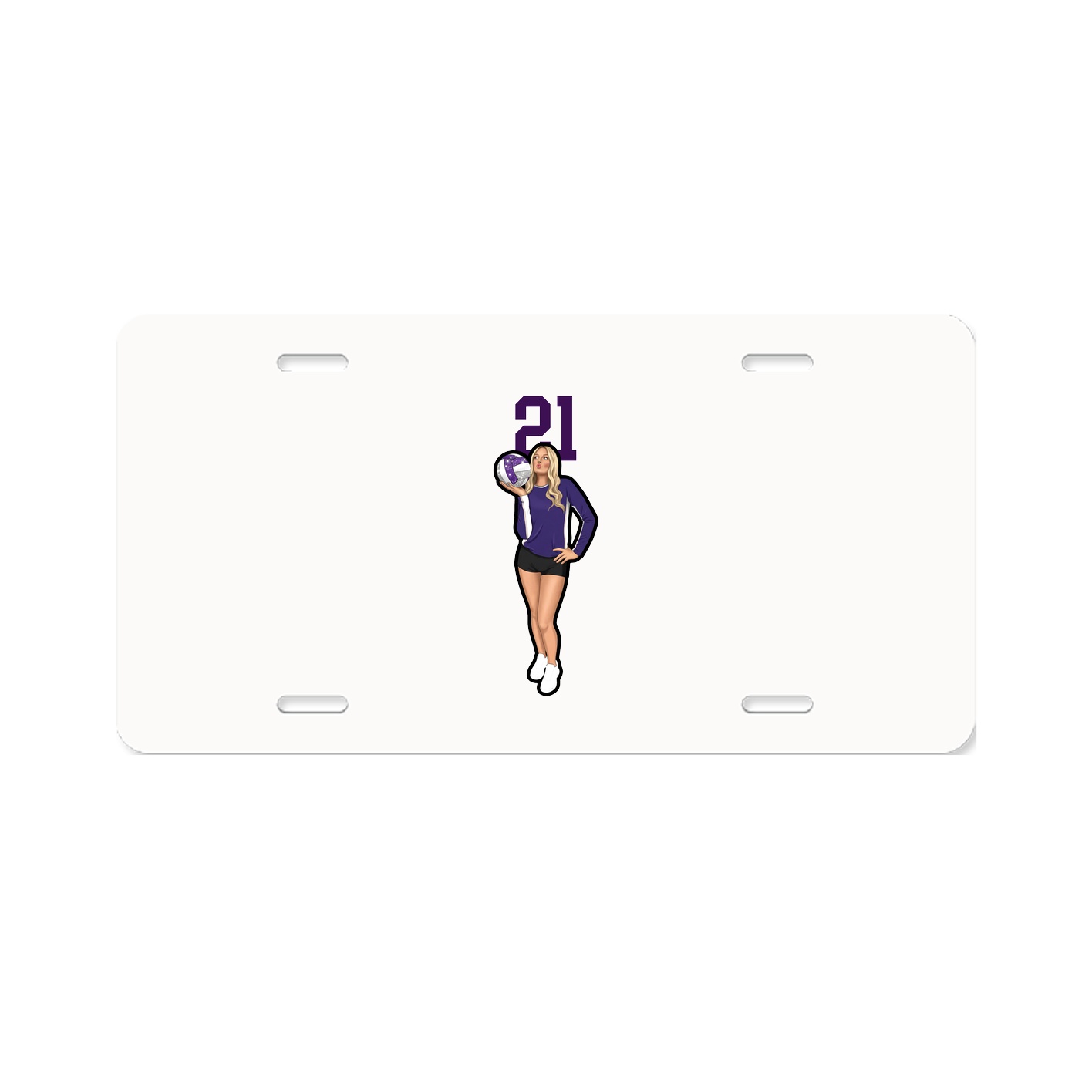 License Plate — Number Top in Classic