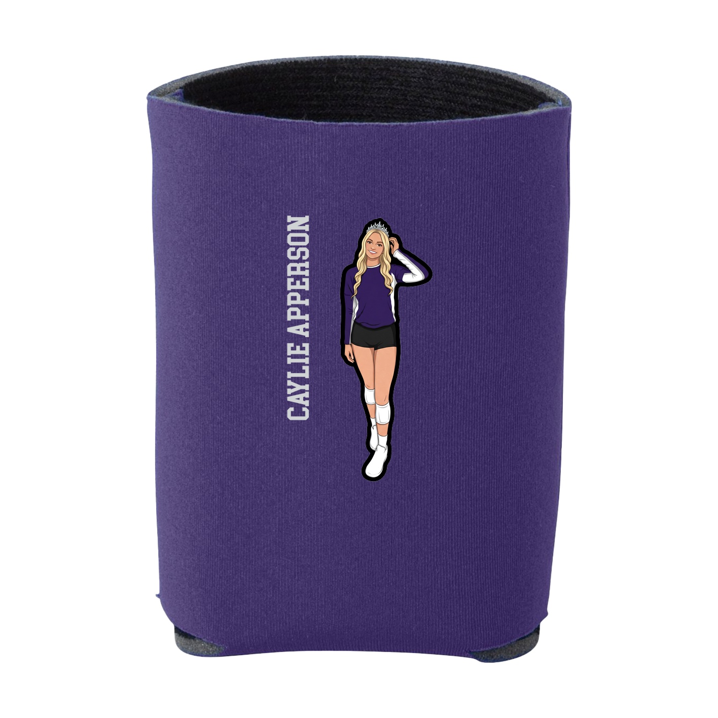 Can Holder — Name Vertical in Purple