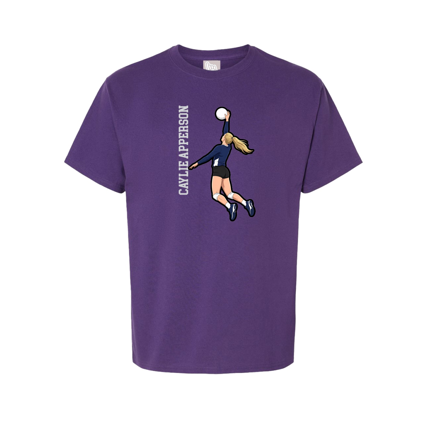 Tee — Name Vertical in Purple