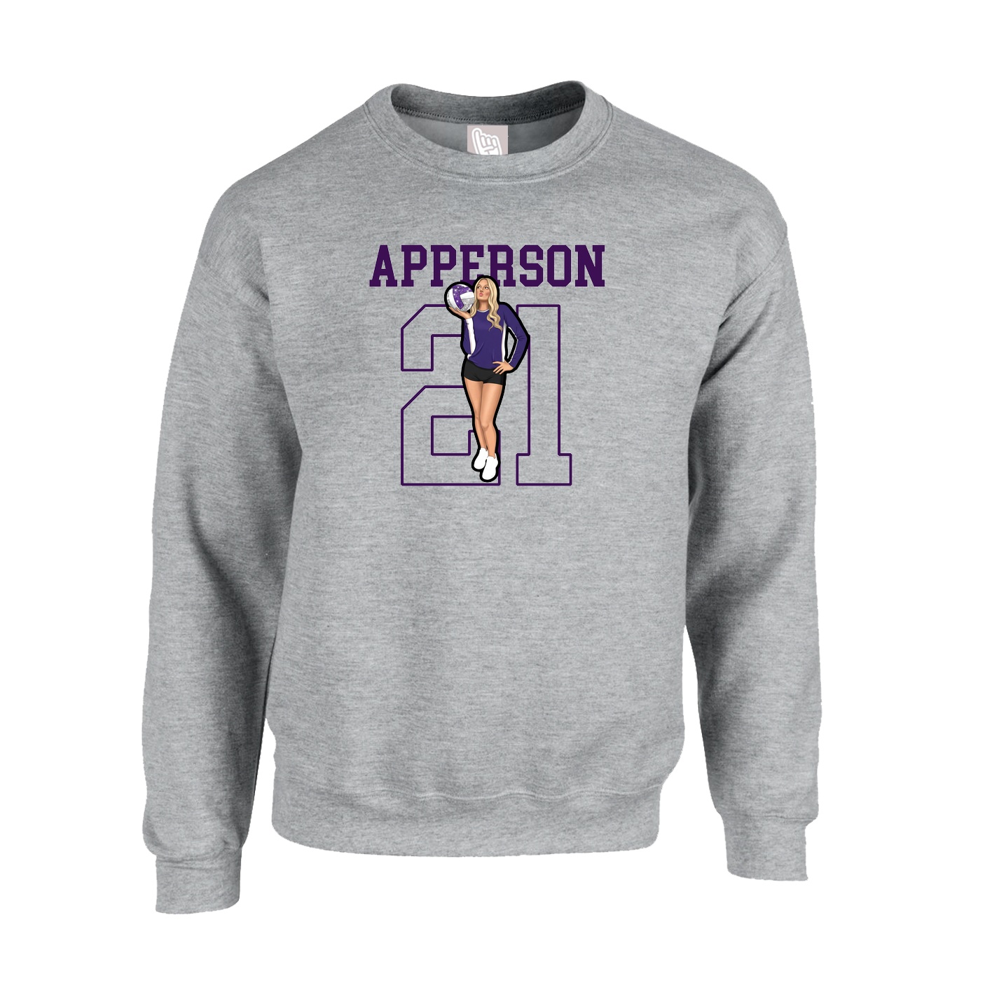Fleece Crew — Shirsey in Grey