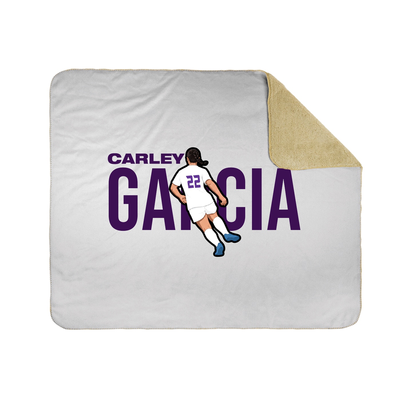 Throw Blanket — Player Name in White
