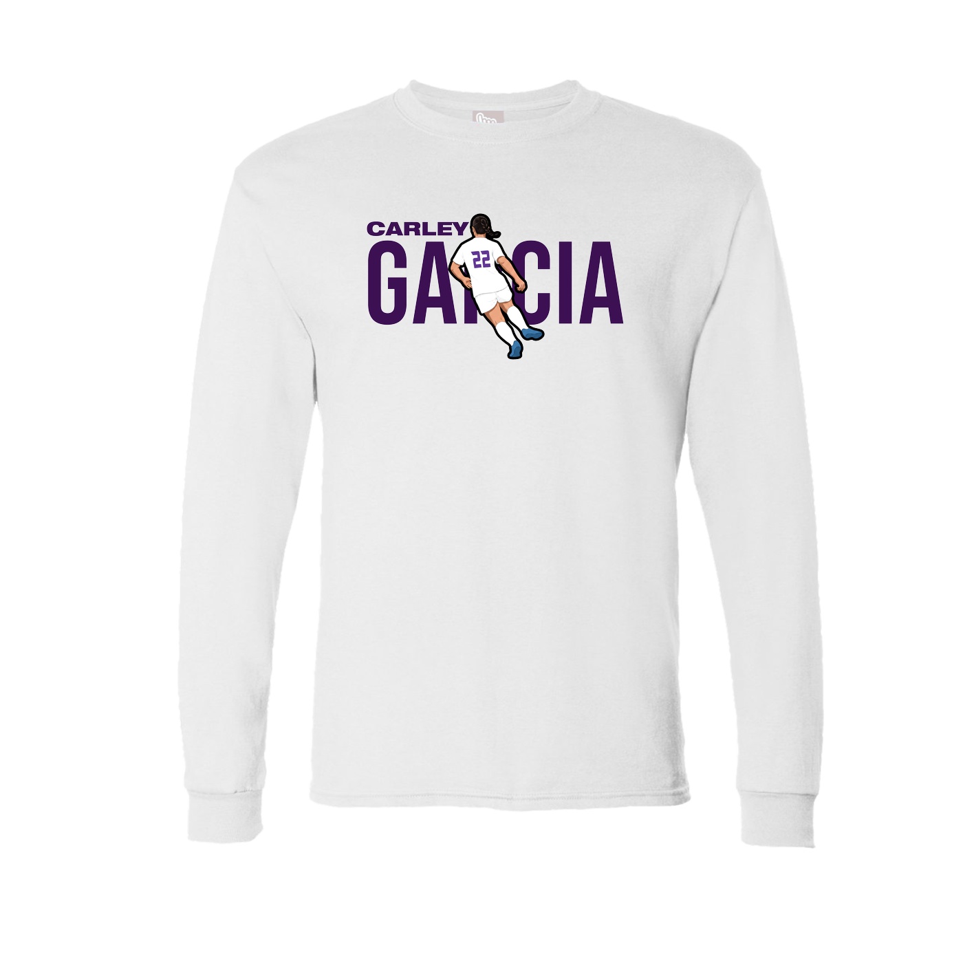 Long Sleeve Tee — Player Name in White