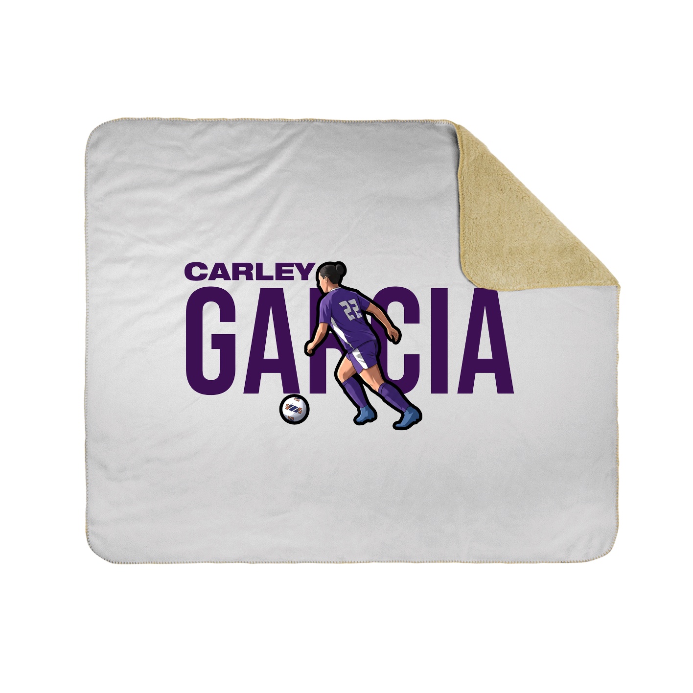 Throw Blanket — Player Name in White
