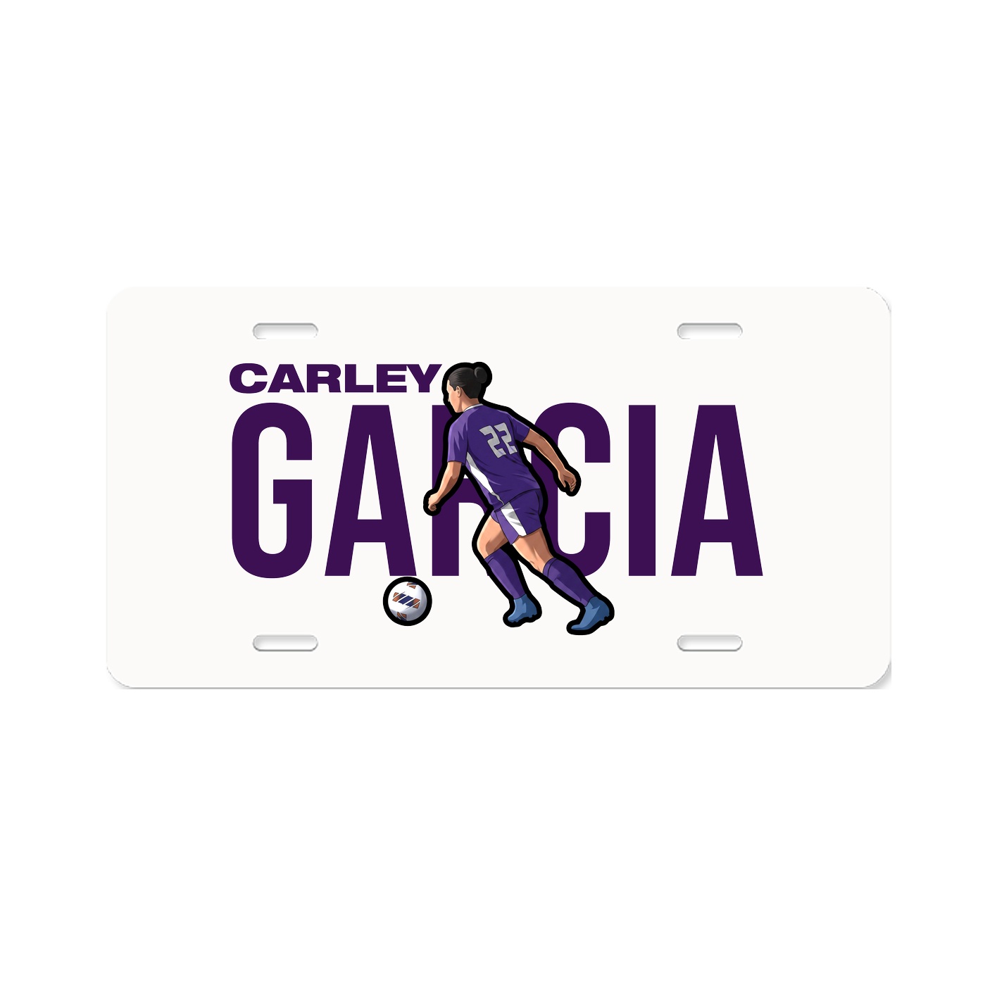License Plate — Player Name in Classic