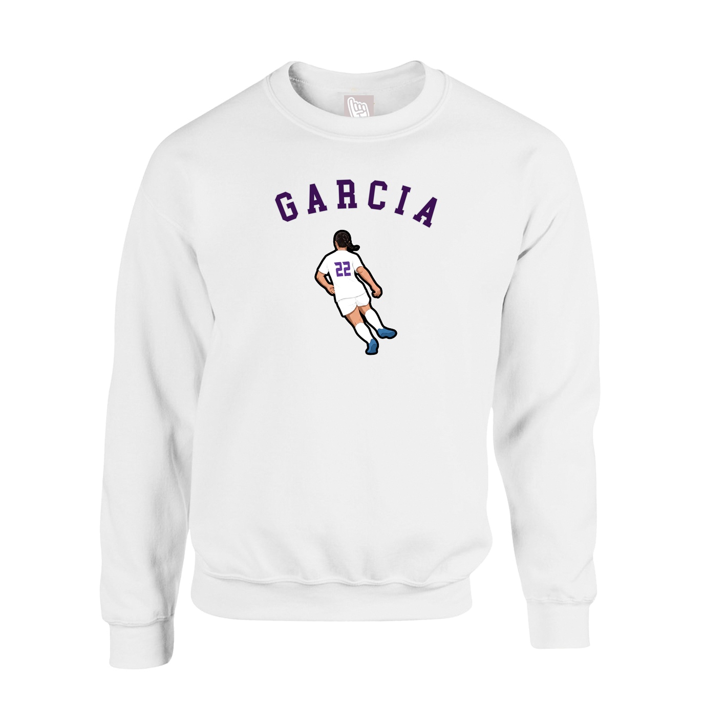 Fleece Crew — Shirsey Arch in White